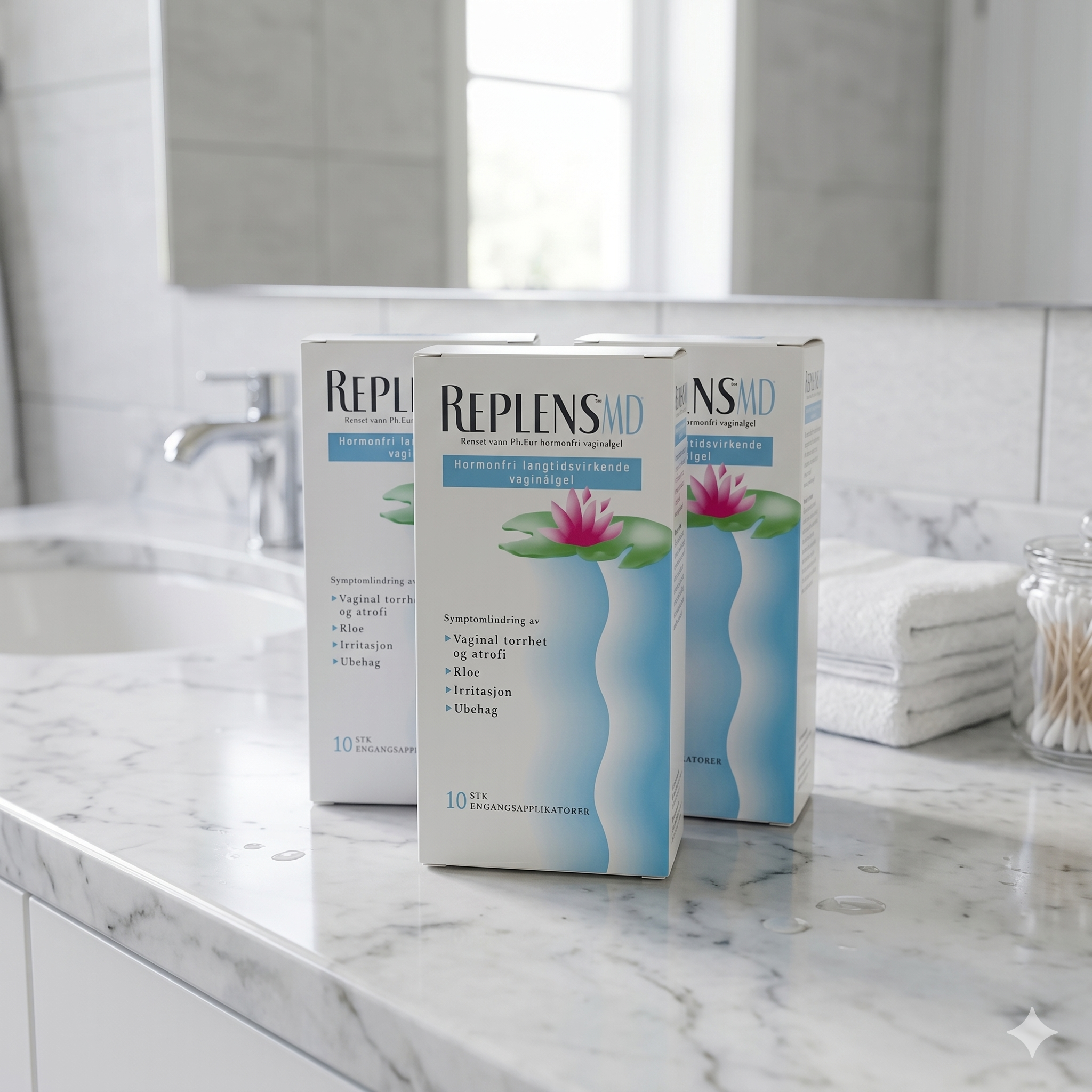 Replens MD Hormonfri Vaginalgel 10 stk 3 stk. 