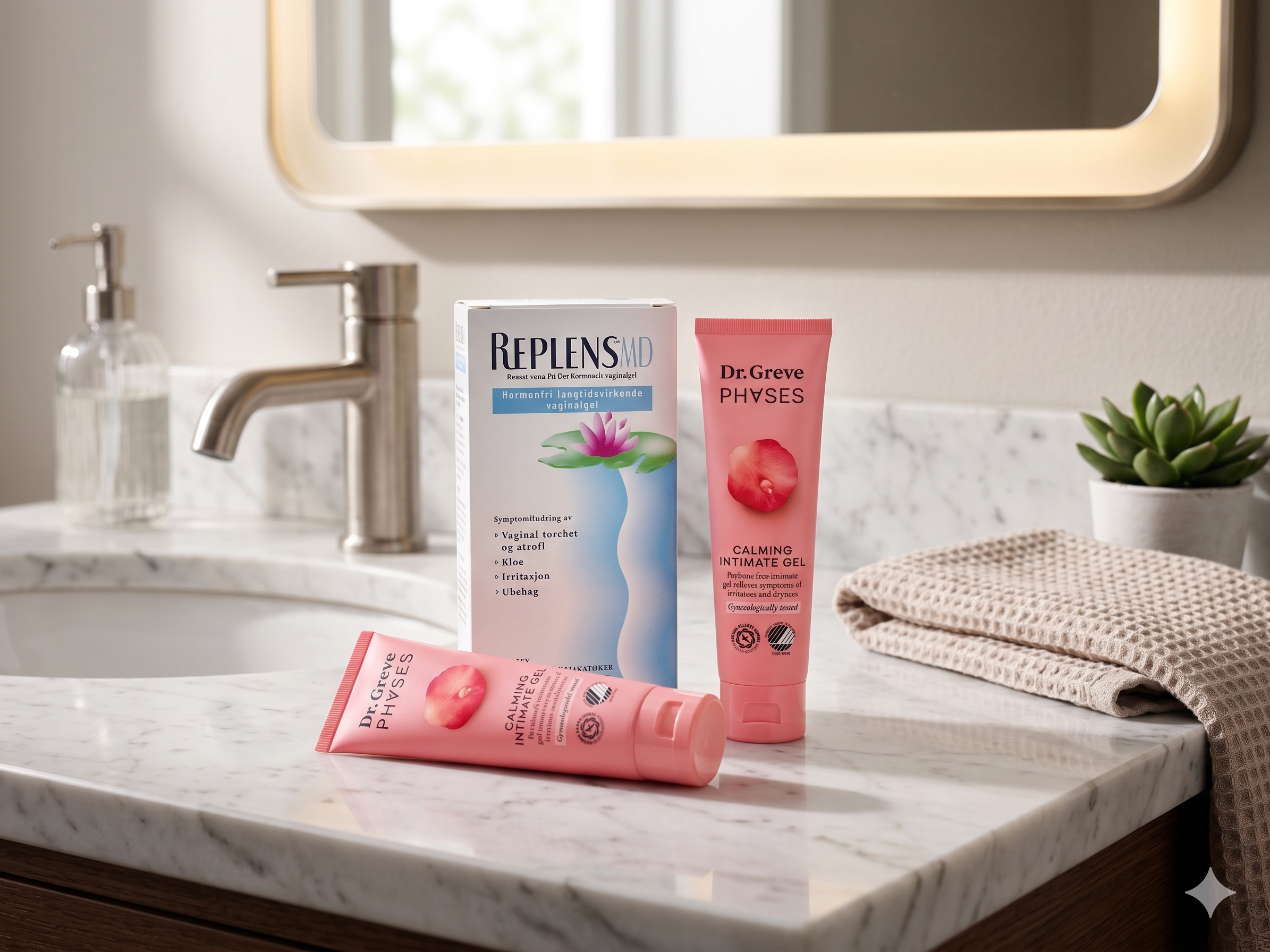 Replens MD Hormonfri Vaginalgel 10 stk + 2 stk. intimgel