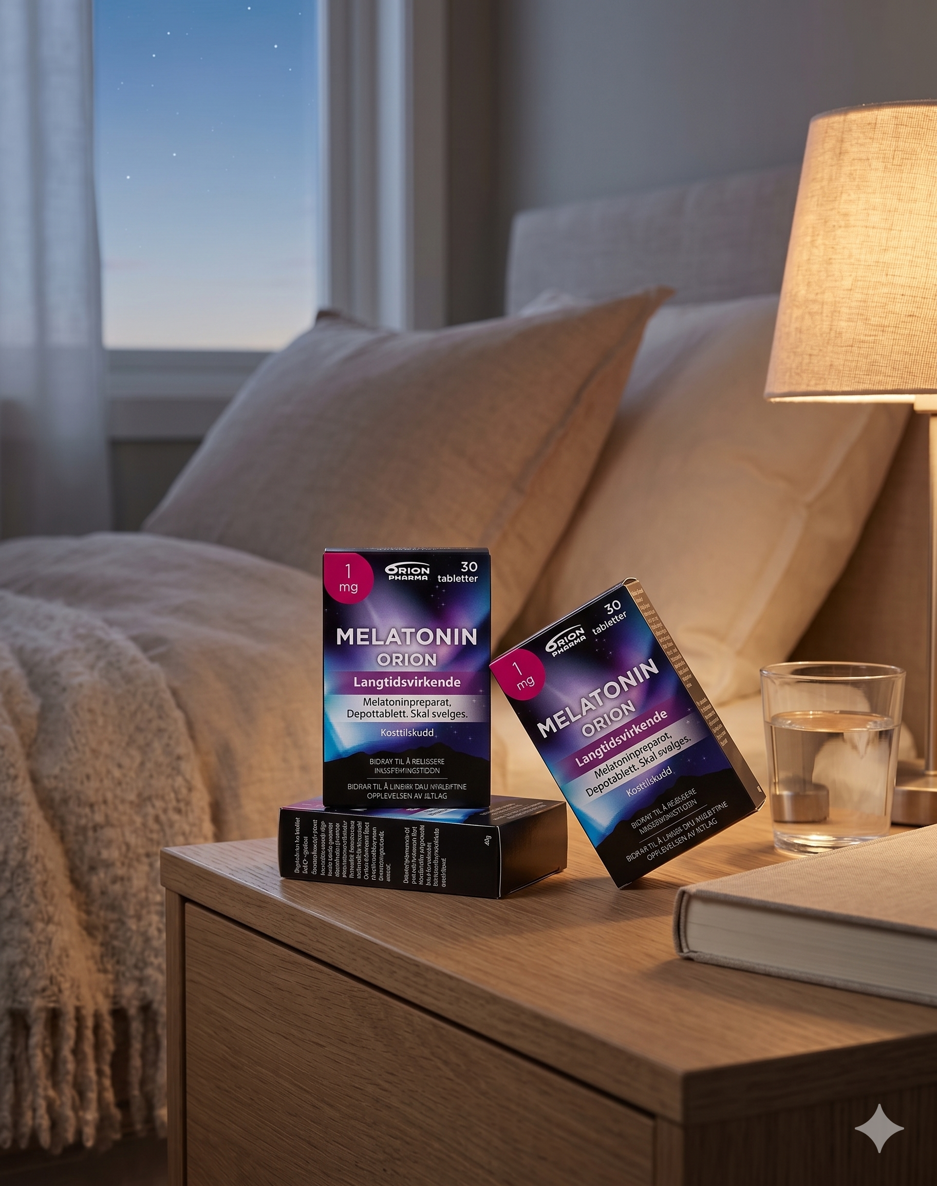 Melatonin Orion Depottabletter 1 mg 30 tabletter 3 pakning