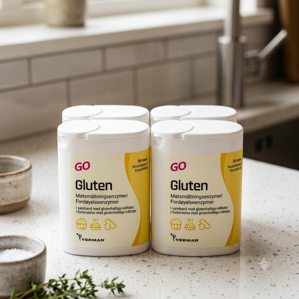 Gluten Go Kapsler 30stk 4 pakker