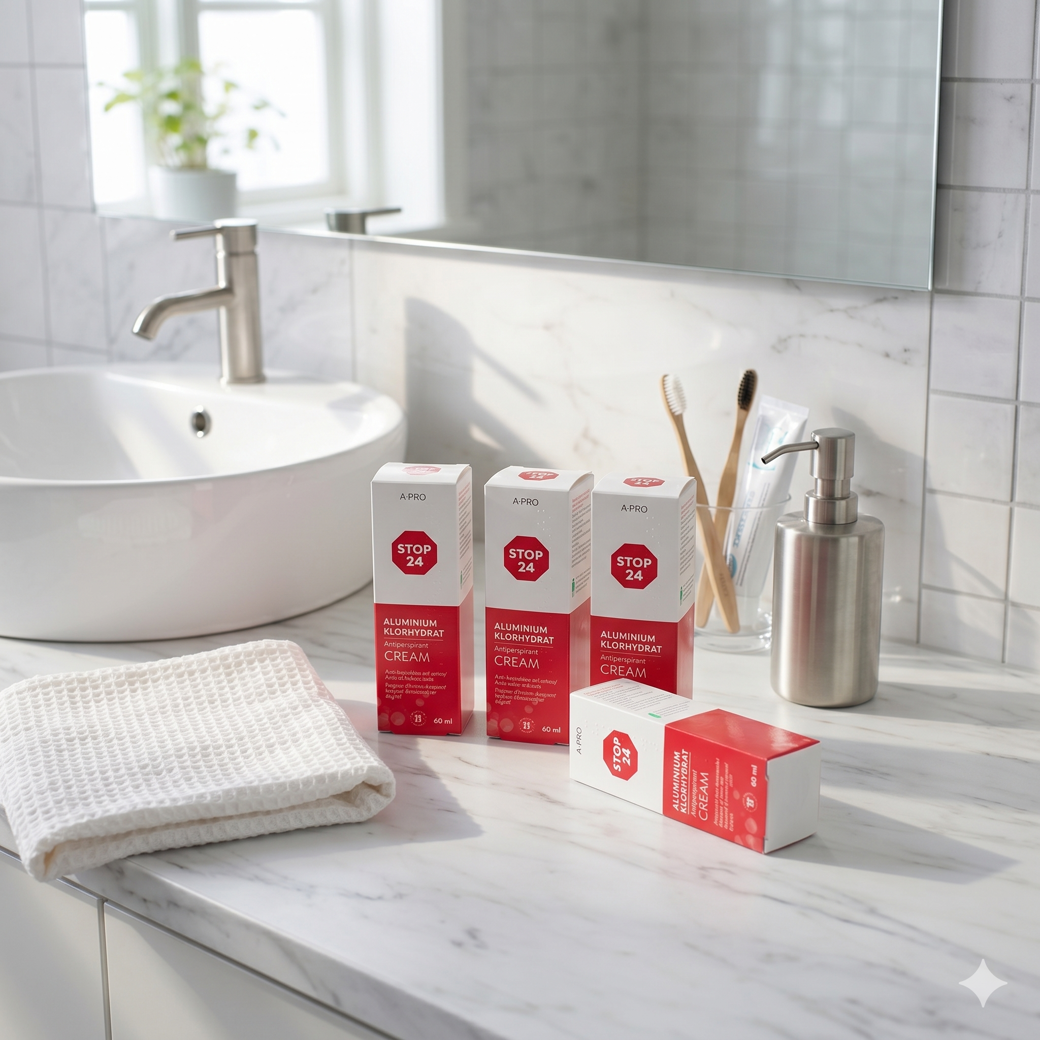 Stop 24 Antiperspirant Krem 60ml 4 pakning