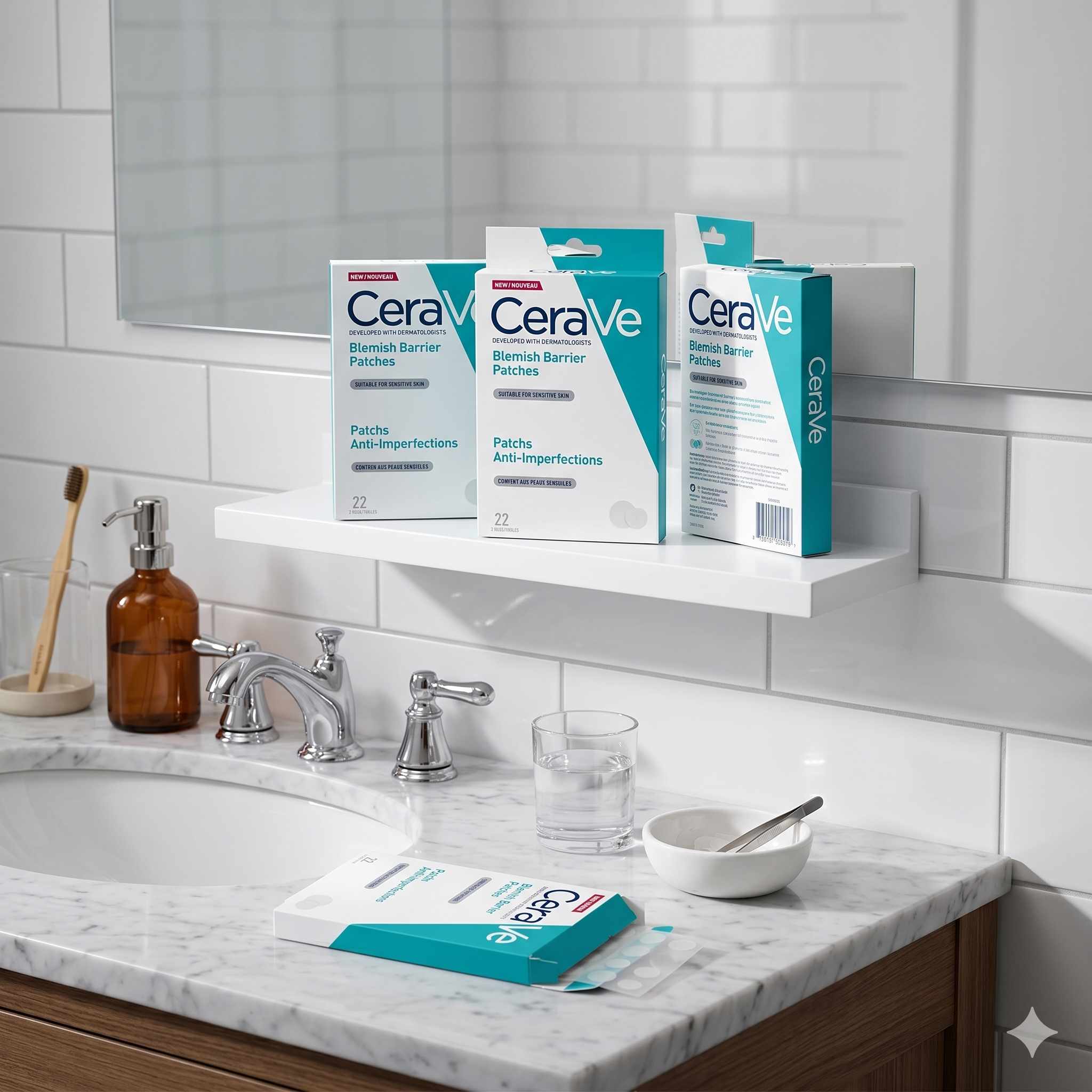 CeraVe Blemish Barrier Patches 22 stk 4 pakker