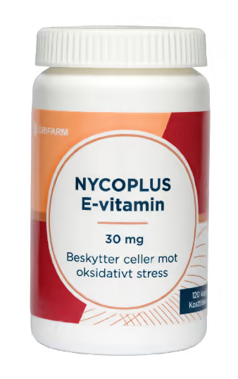 Nycoplus E-vitamin 30 mg 120 kapsler
