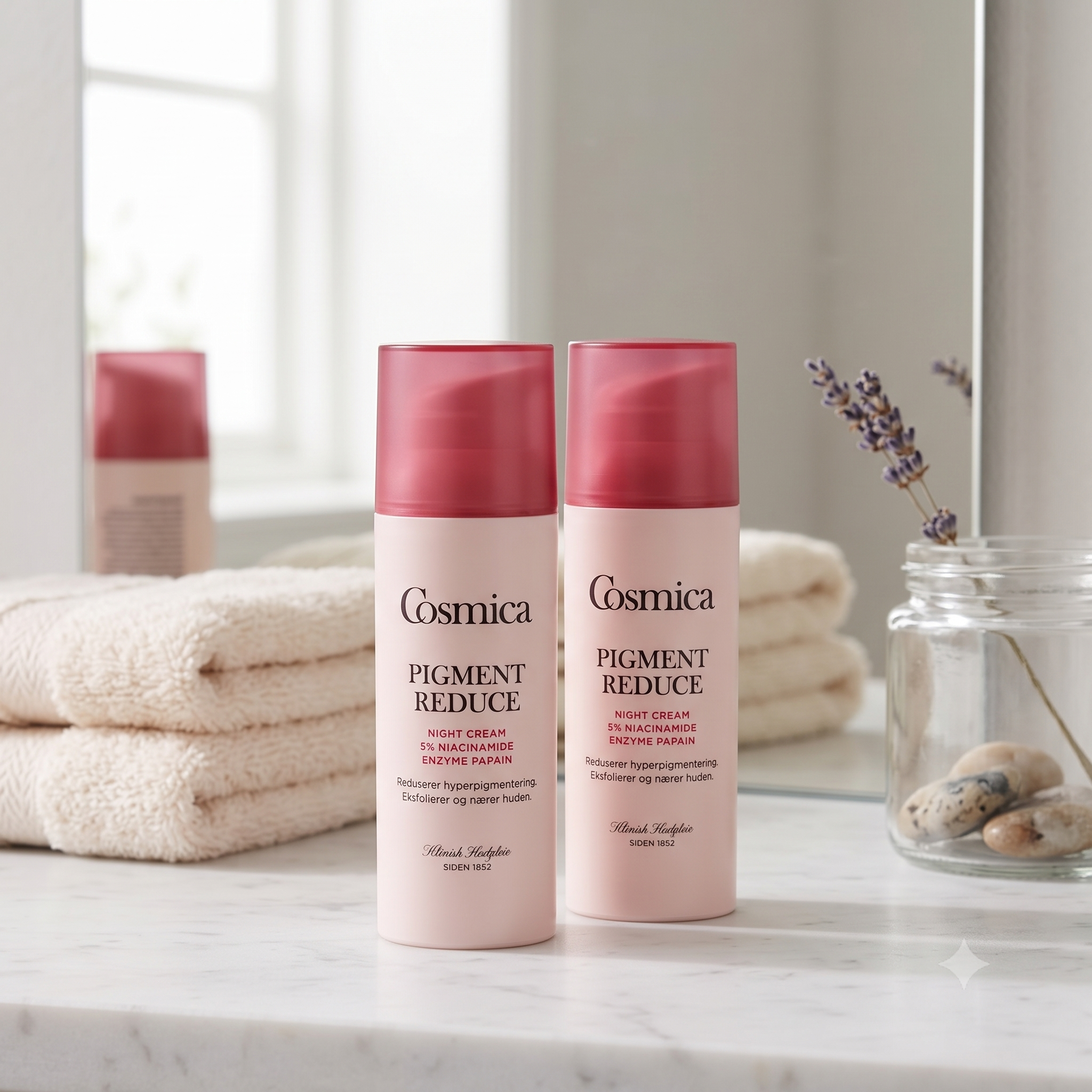 Cosmica Pigment Reduce nattkrem 50 ml 2 stykker