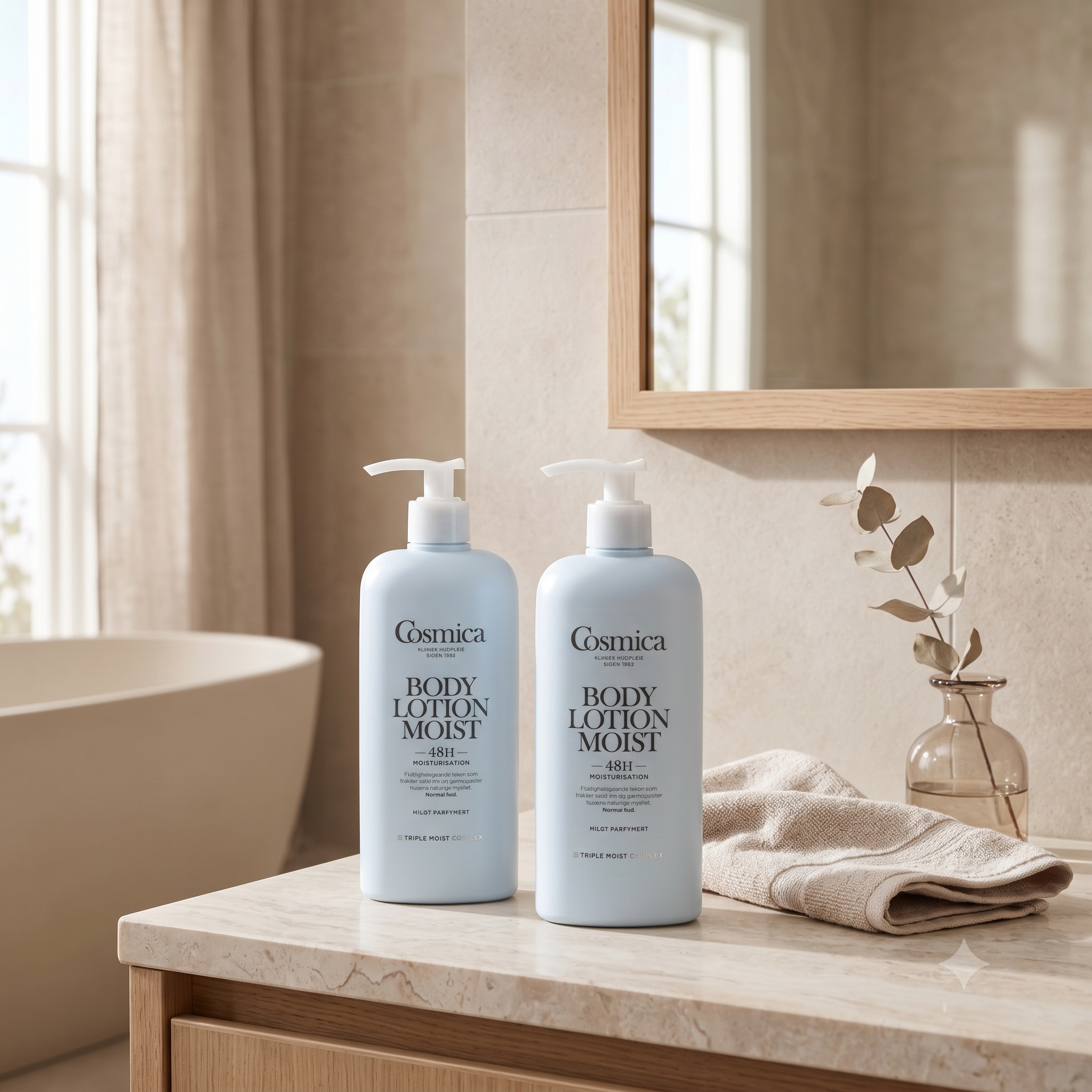 Cosmica Body Lotion Uten Parfyme 400 ml 2 stykker