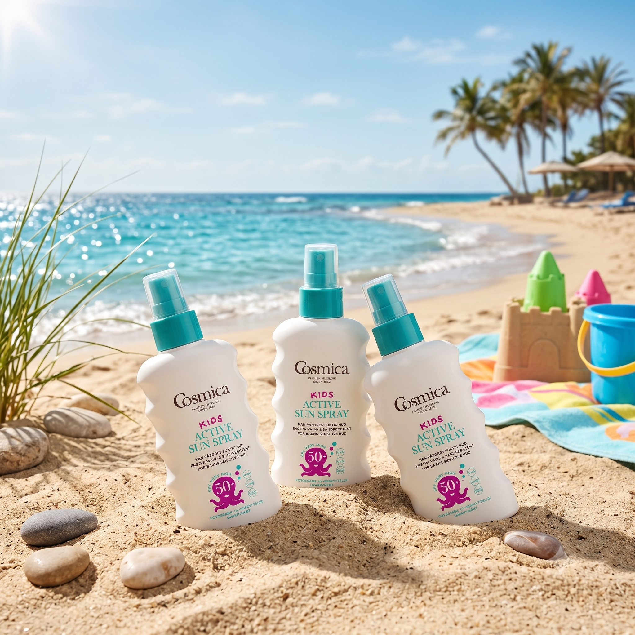 Cosmica Kids Active Sun Spray SPF50+ 175ml 3 stykker