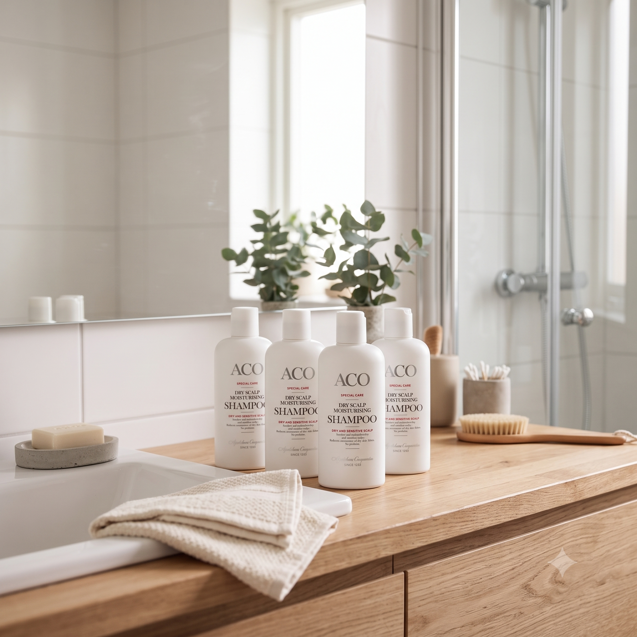 ACO Special Care Dry Scalp Moisturising Shampoo uten parfyme 200ml 4 stykker