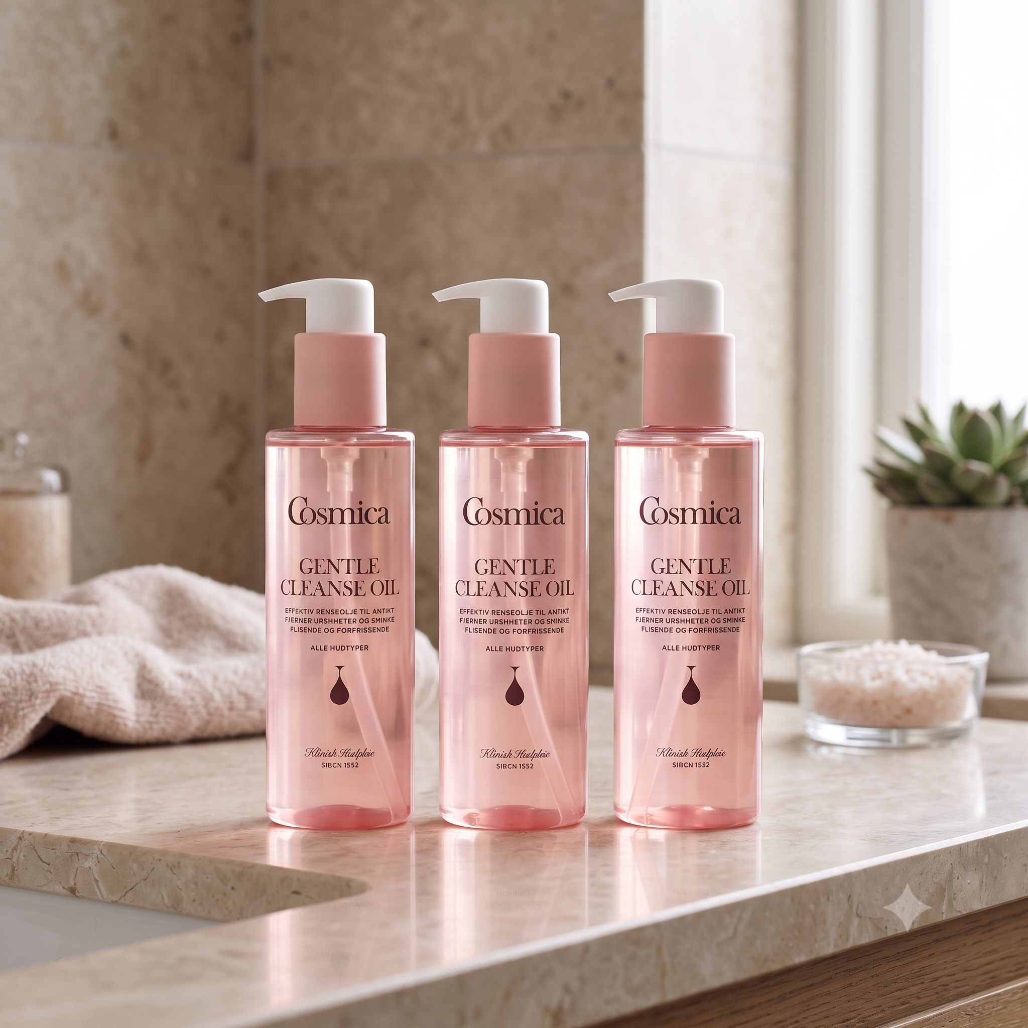 Cosmica Face Gentle Cleanse Oil 150 ml 3 stykker
