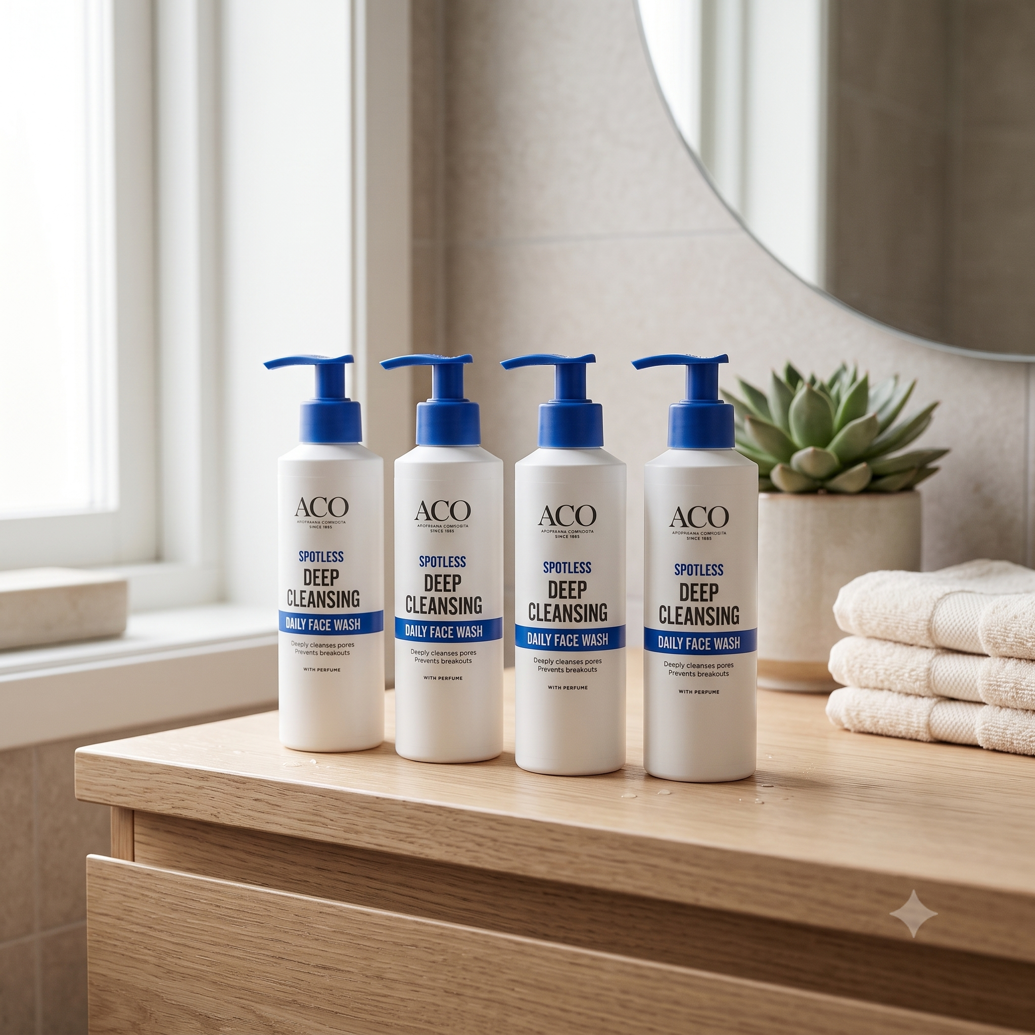 ACO Spotless Deep Cleansing Daily Face Wash 200ml 4 stykker