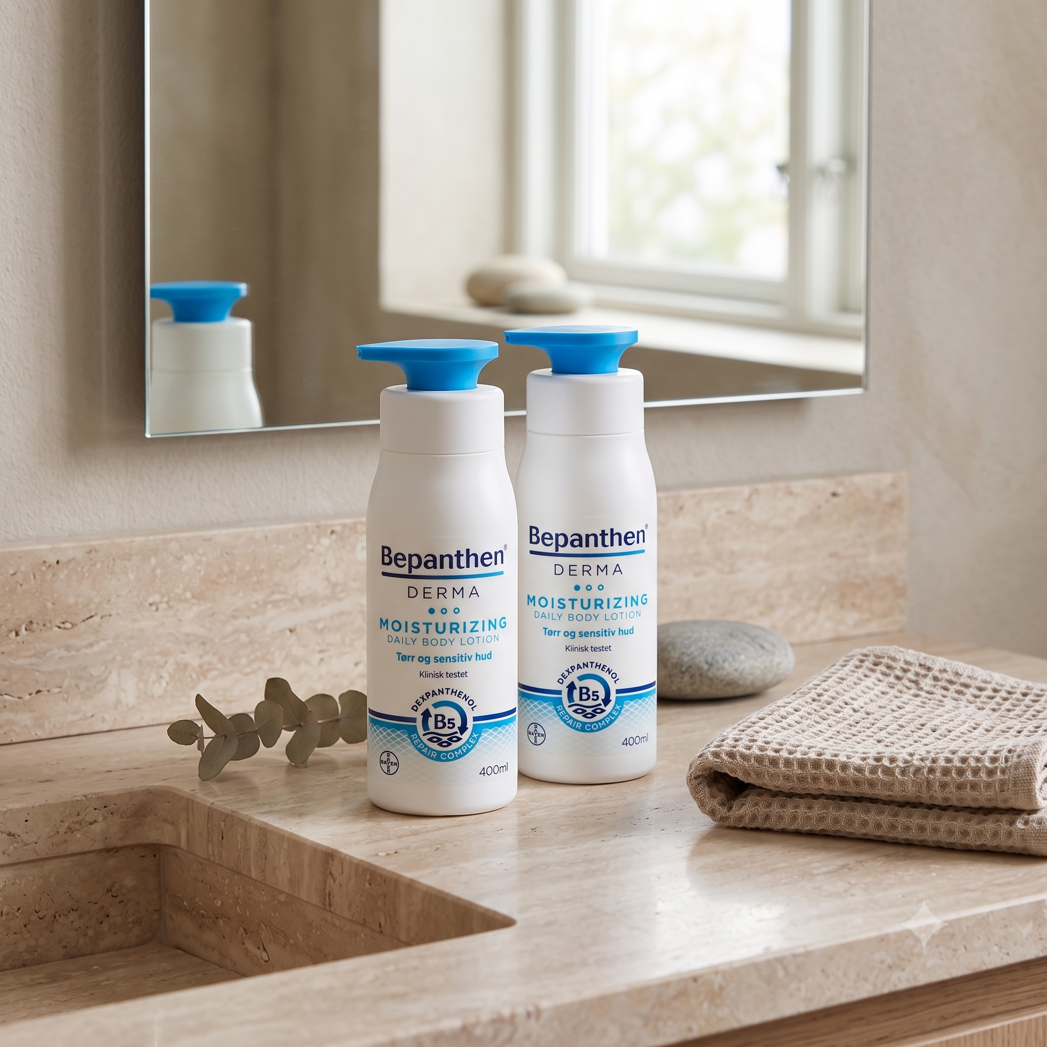 Bepanthen Derma Moisturizing Daily Body Lotion 400 ml 2 stykker