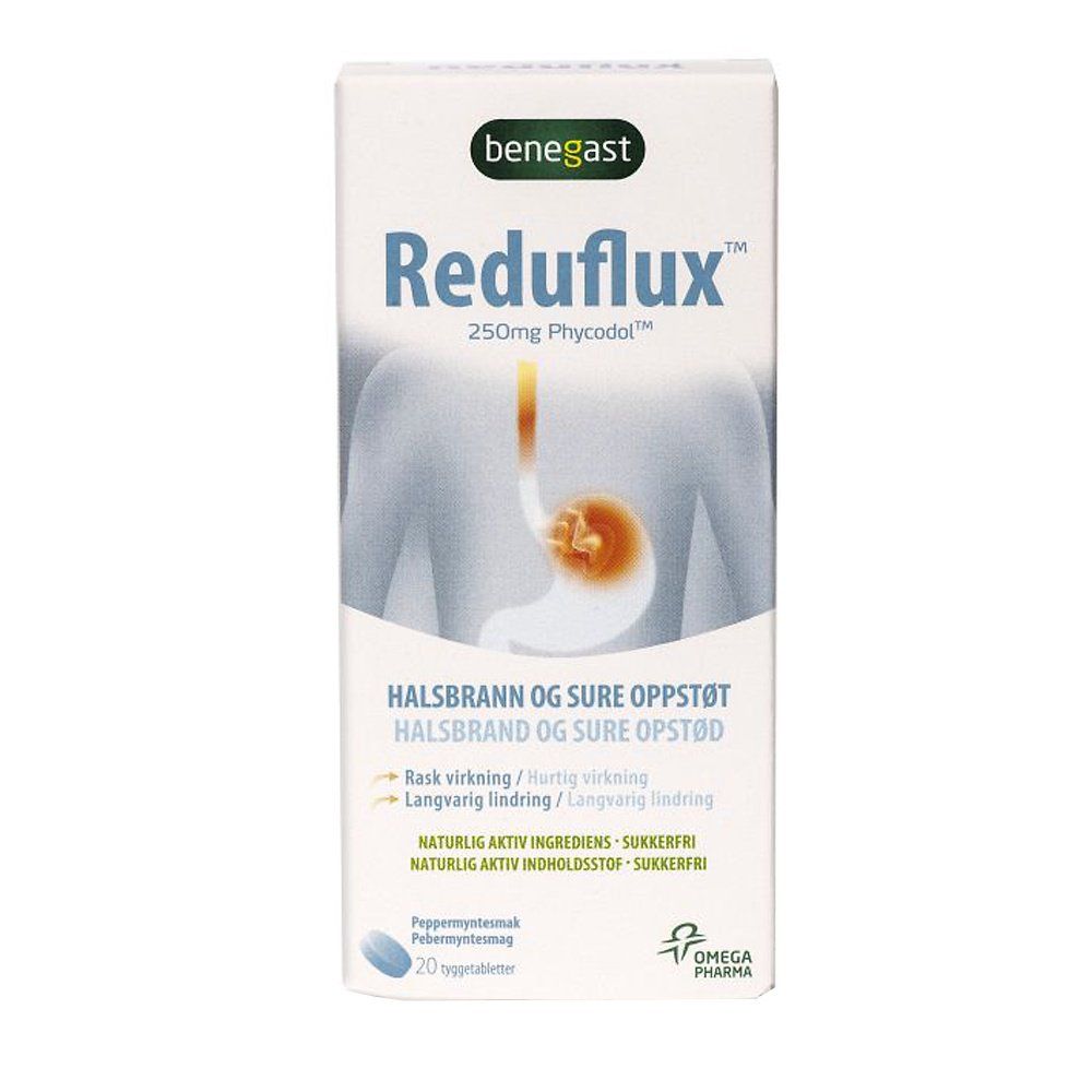 Benegast Reduflux Tabletter 250mg 20stk