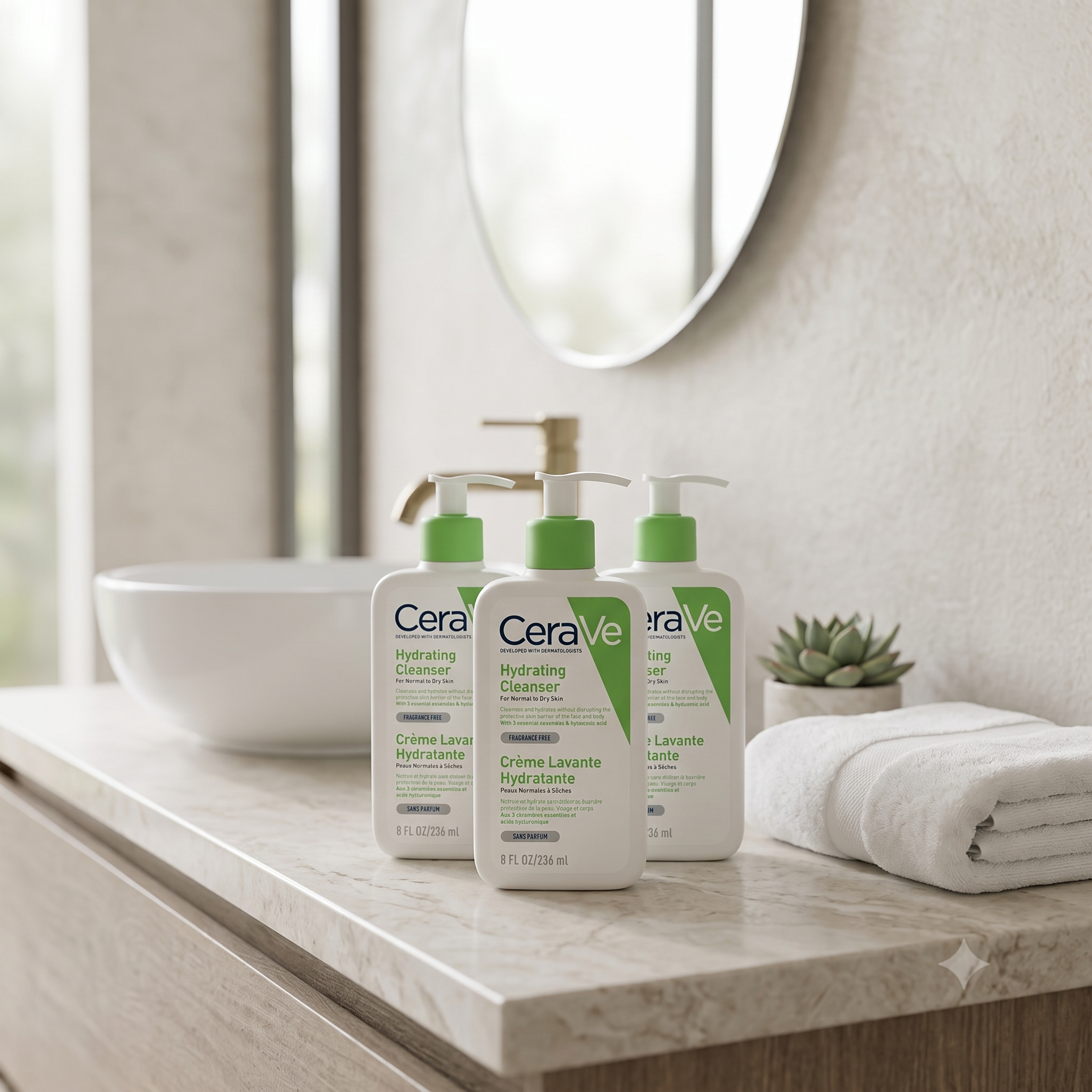 CeraVe Hydrating Cleanser 236 ml 3 stykker