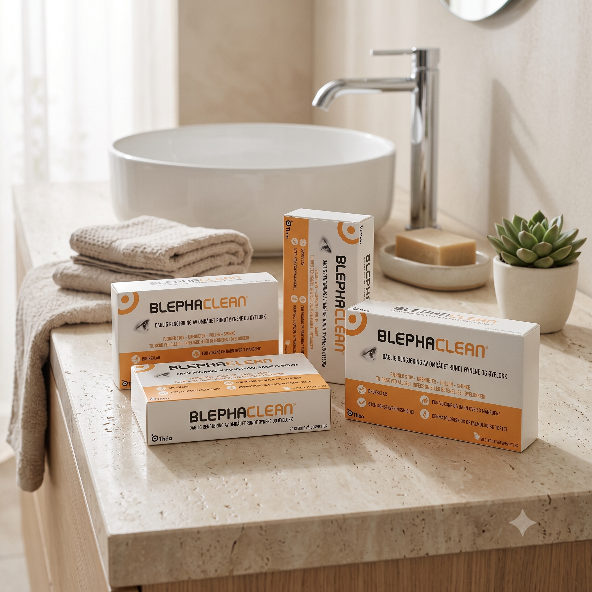 Blephaclean sterile våtservietter 20stk 4 stykker