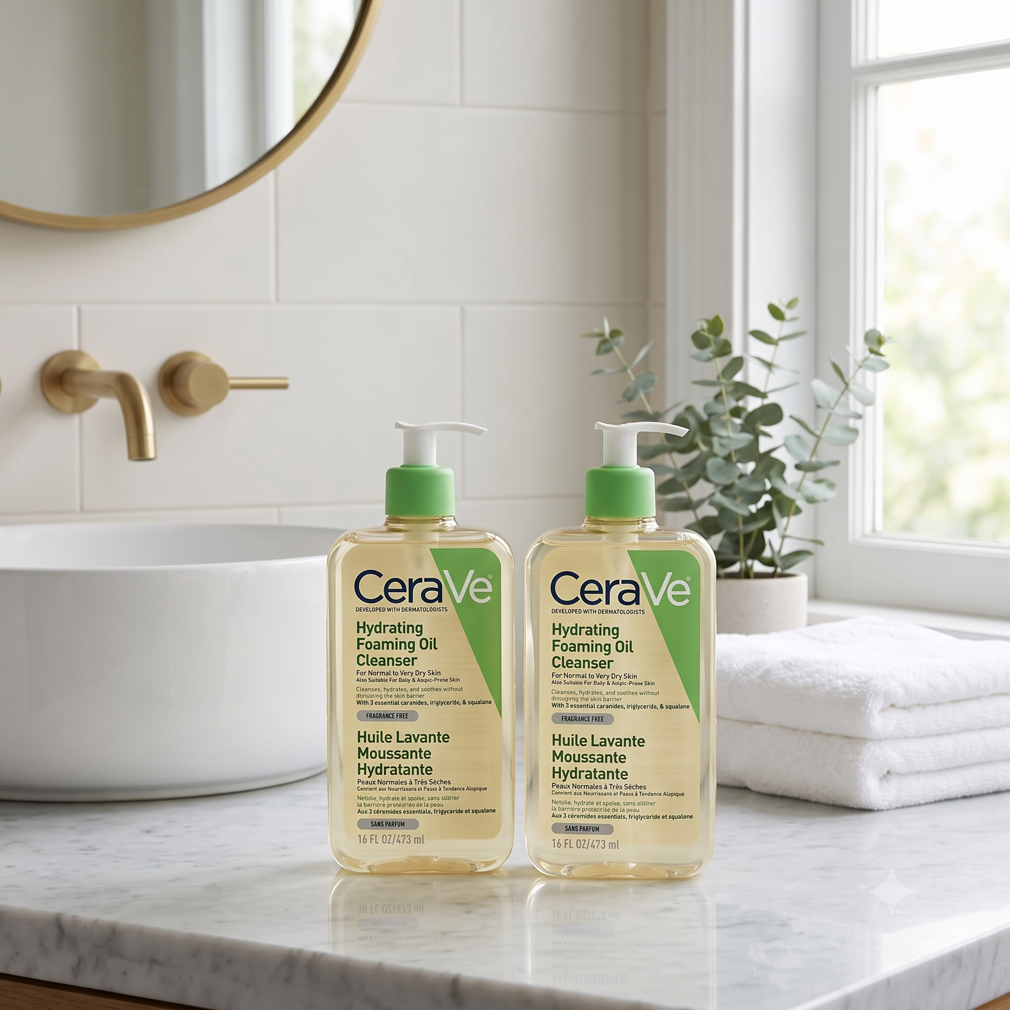 CeraVe Hydrating Foaming Oil Cleanser 473 mL 2 stykker