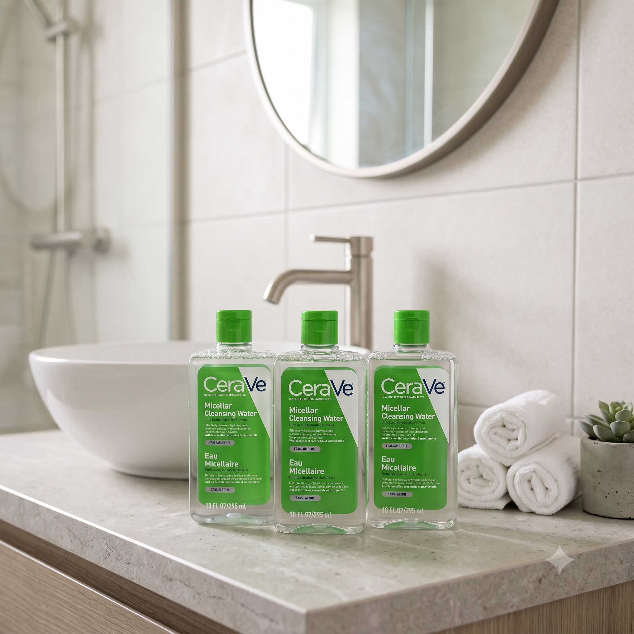 CeraVe Micellar Cleansing Water 296 ml 3 stykker