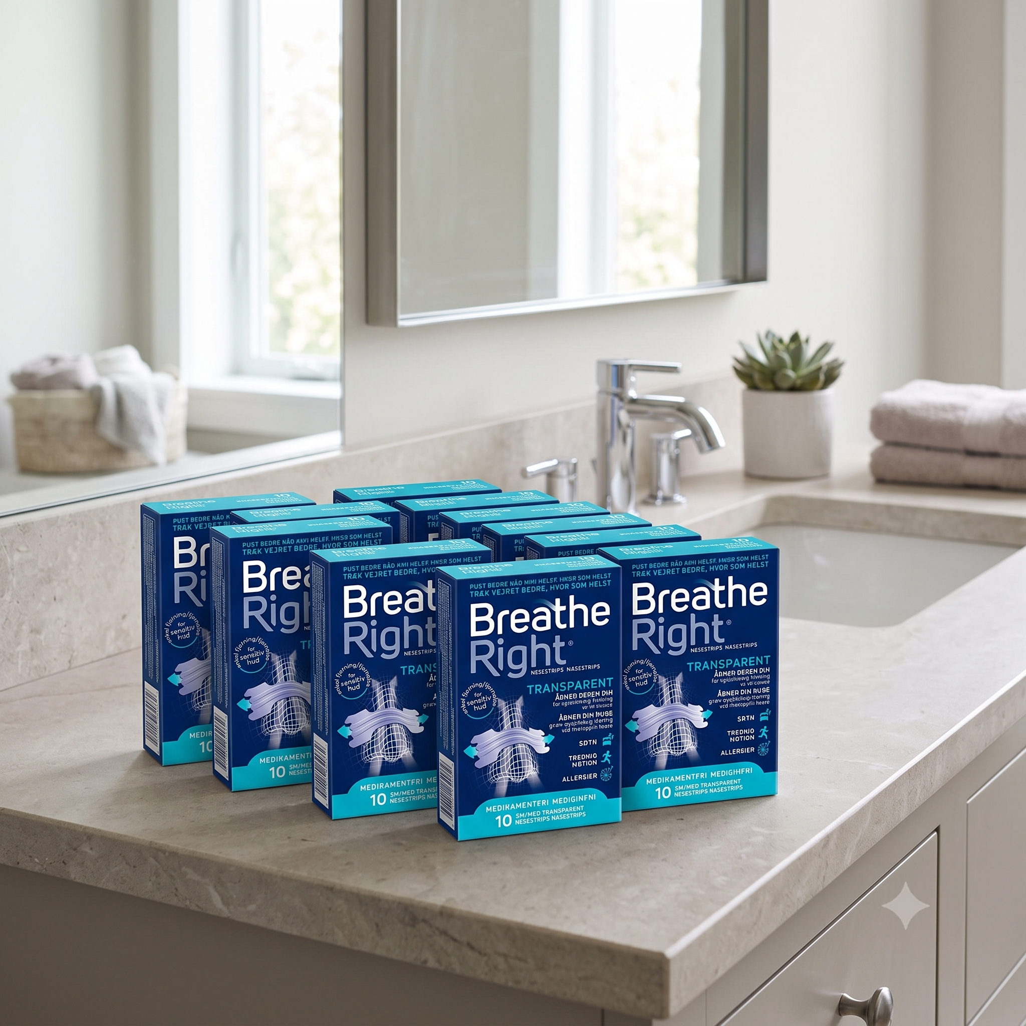 Breathe Right nasal strip snorkeplaster 10 stk 10 stykker