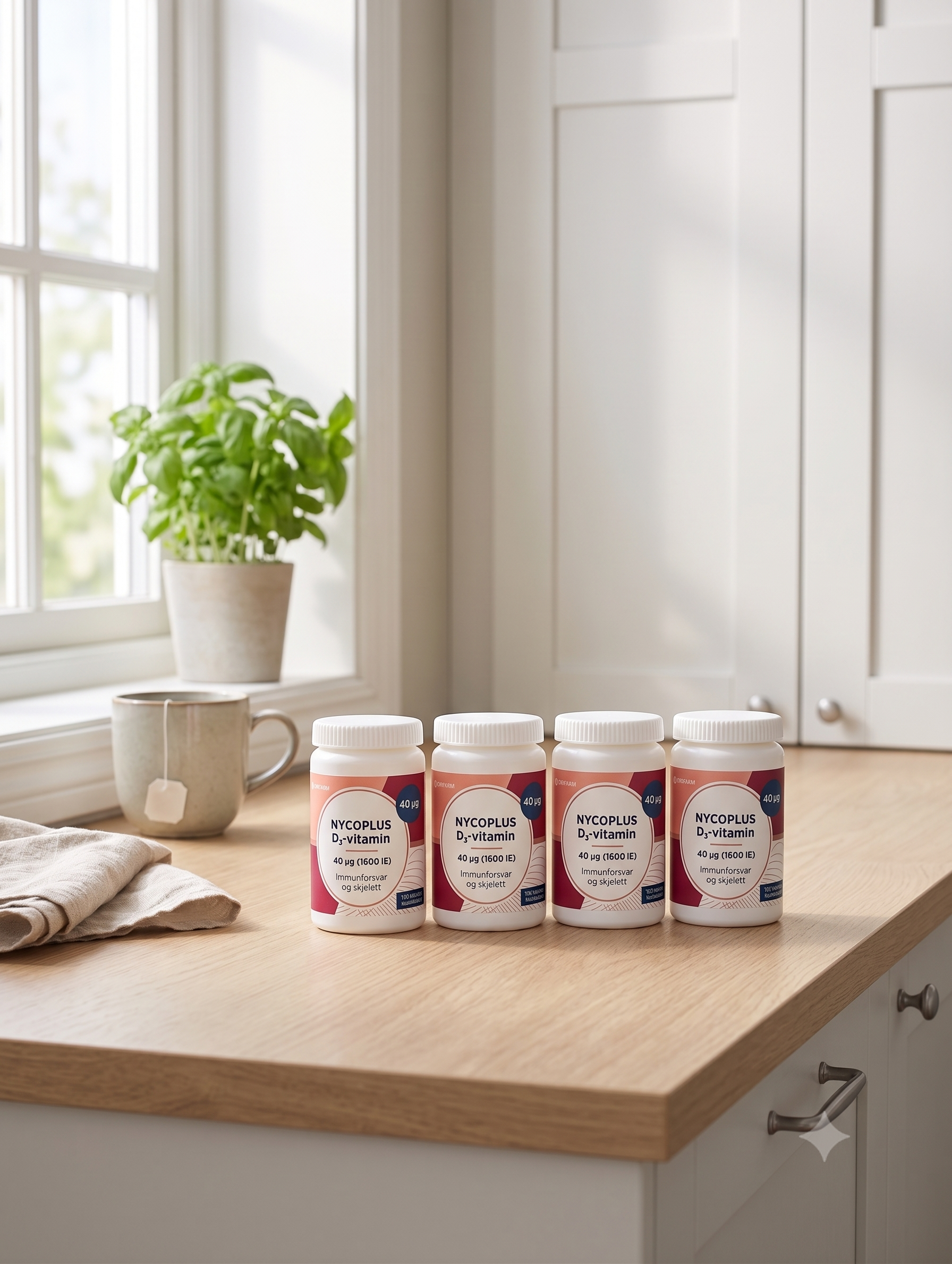 Nycoplus D3-Vitamin 40 mcg 100 tabletter 4 stykker