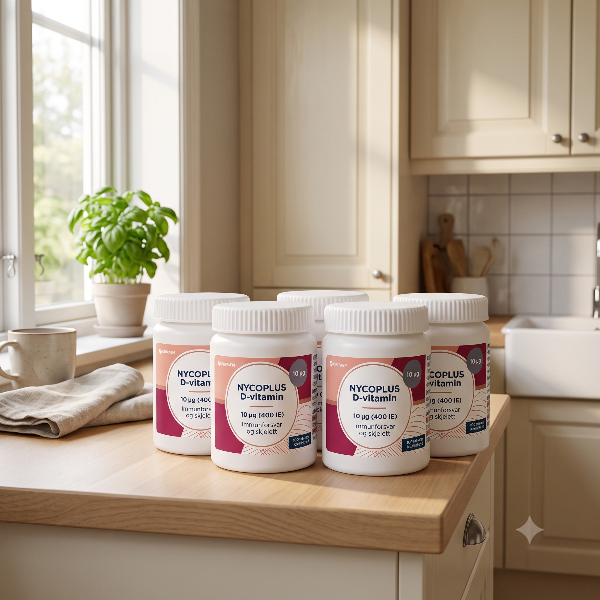 Nycoplus D3-vitamin 10µg tabletter 100 stk 4 stykker