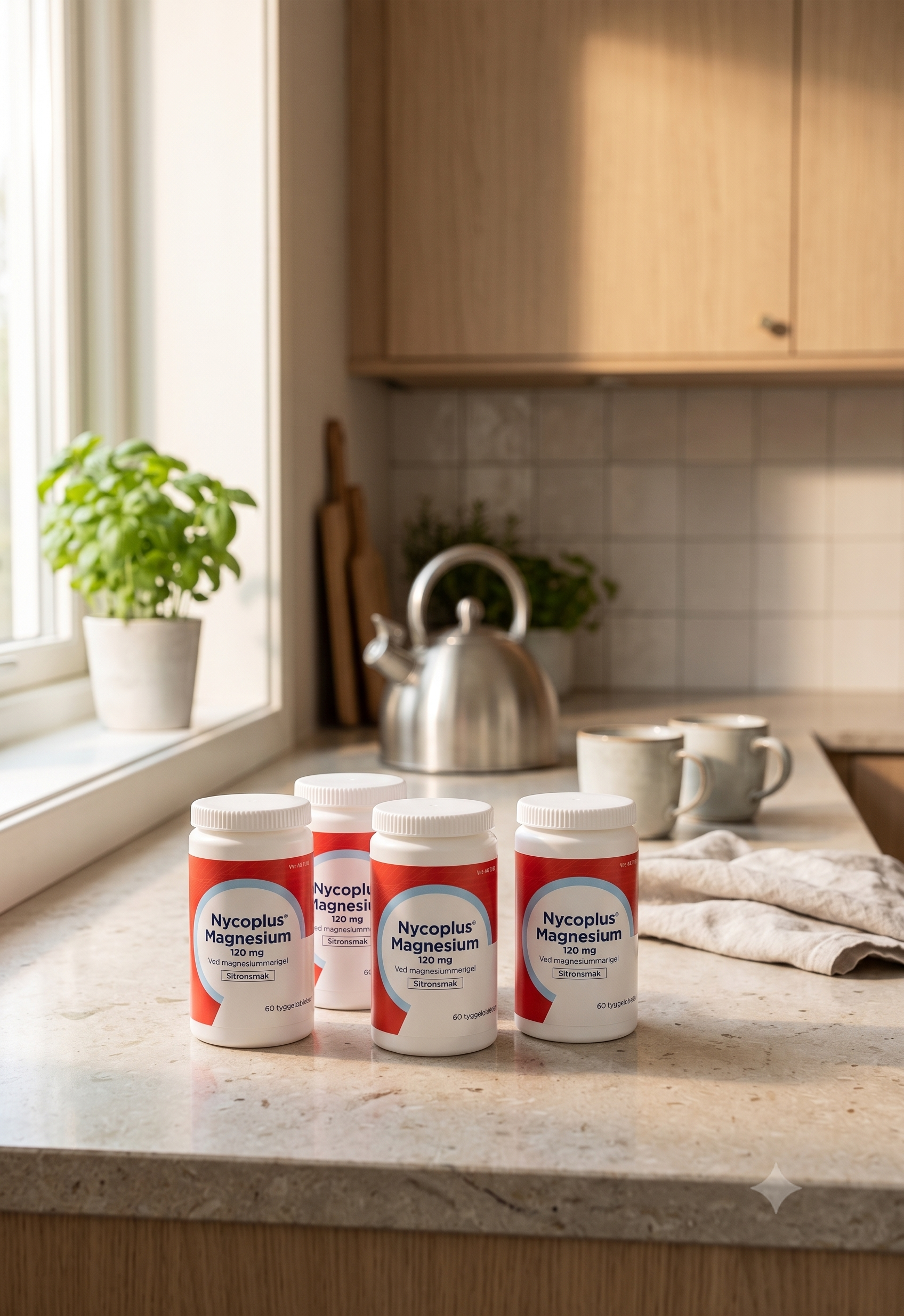 Nycoplus Magnesium Tyggetablett 120mg 60 STK 4 stykker