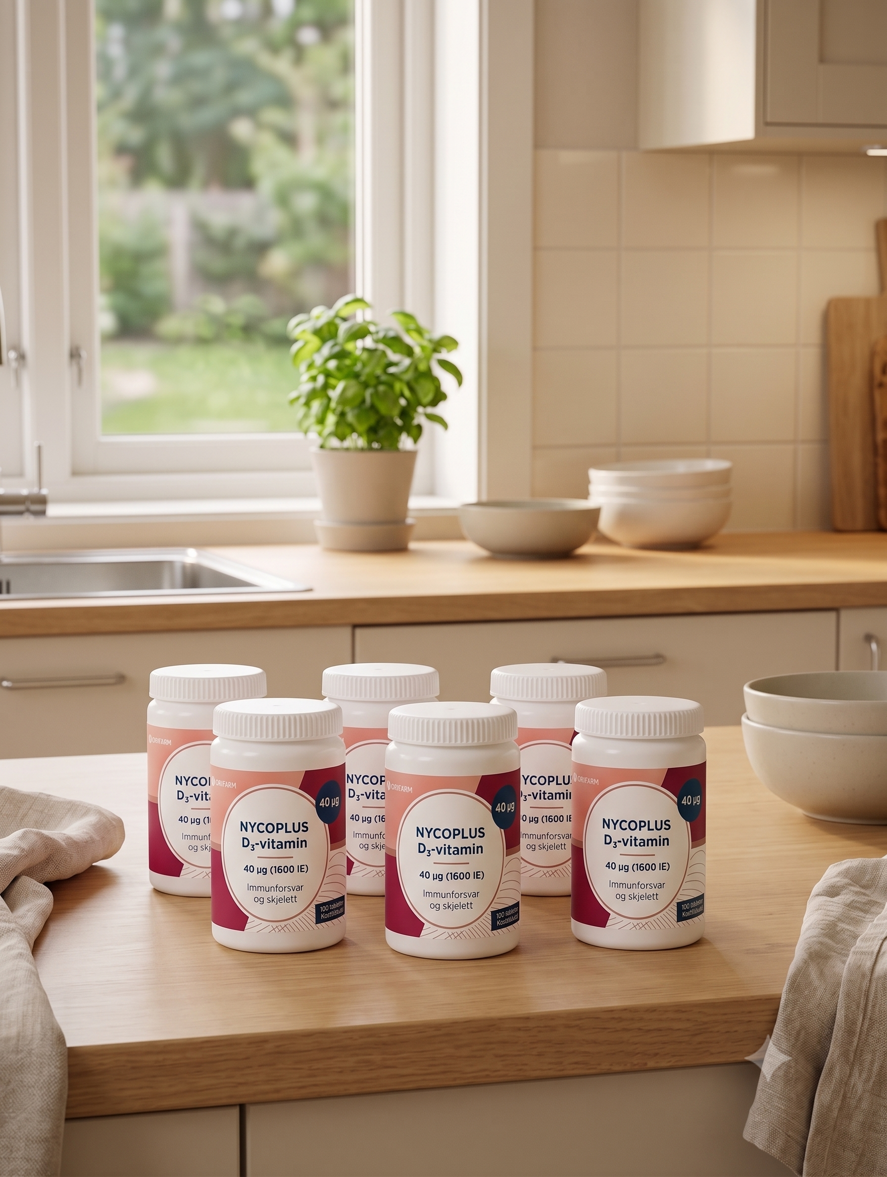 Nycoplus D3-Vitamin 40 mcg 100 tabletter 6 stykker