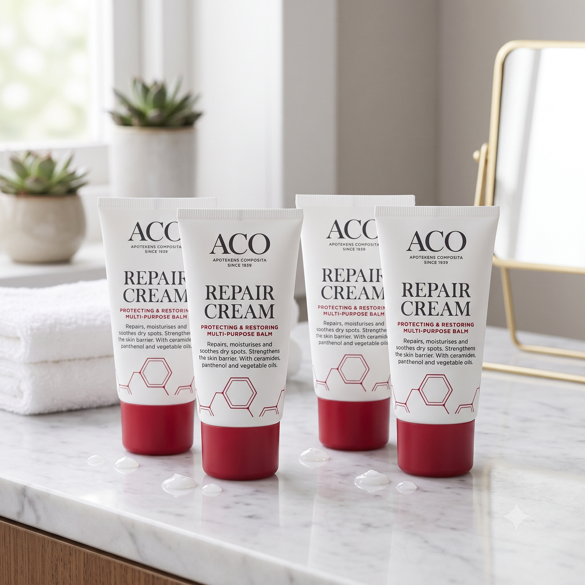 Aco Repair krem uten parfyme 30 ml 4 stykker
