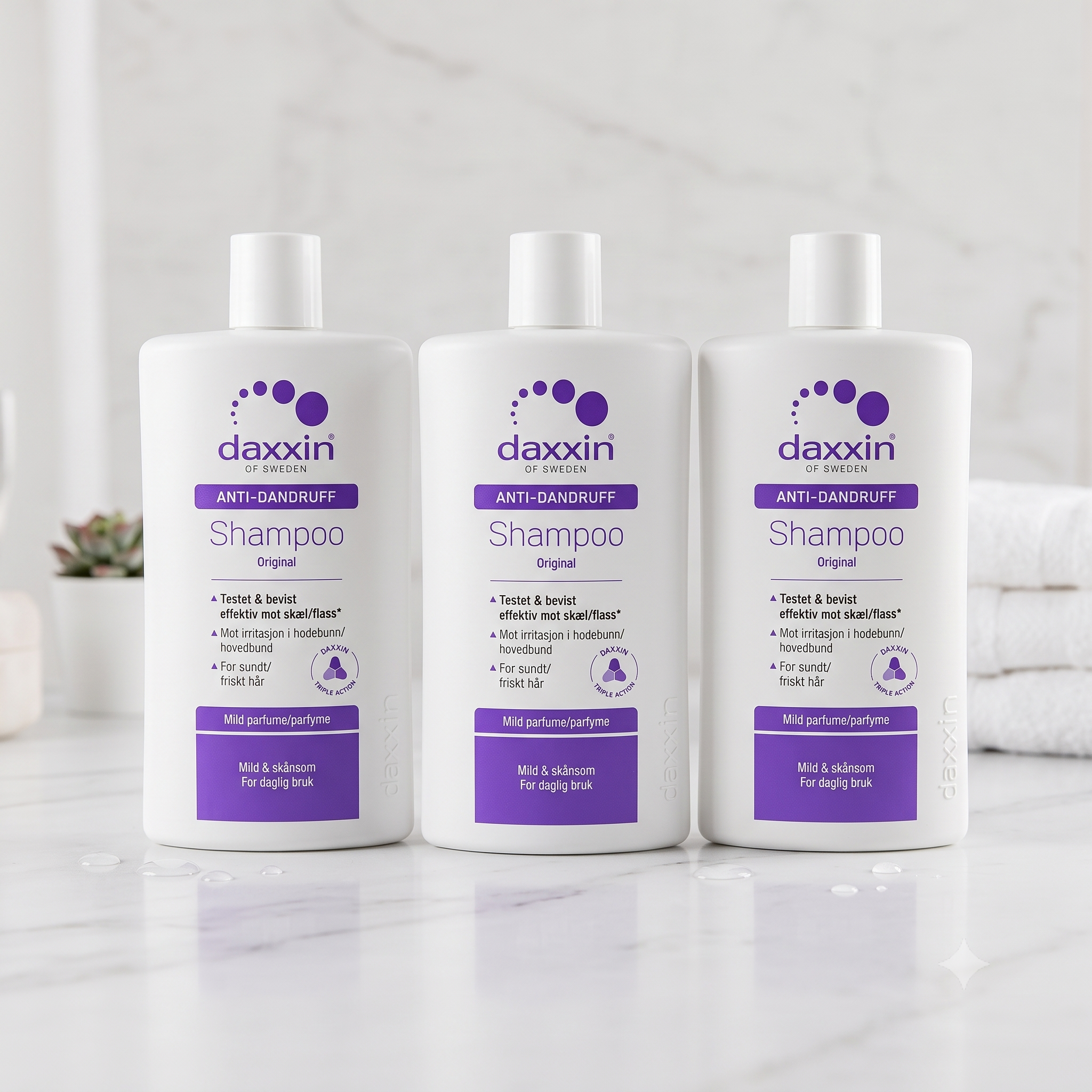 Daxxin Shampoo Mot Flass Med Parfyme 250ml 3 stykker