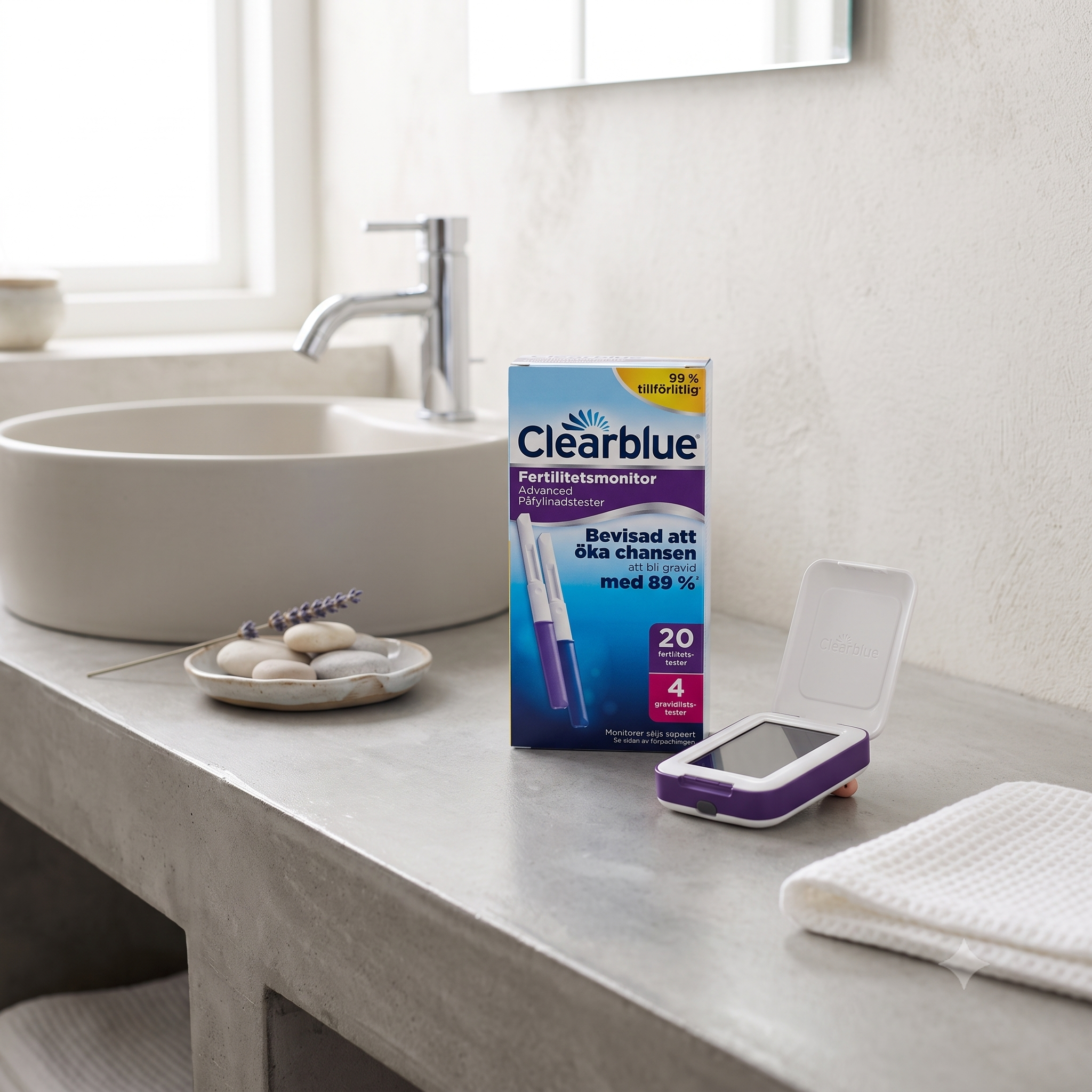Clearblue Advanced fertilitetsmonitor og testpinner