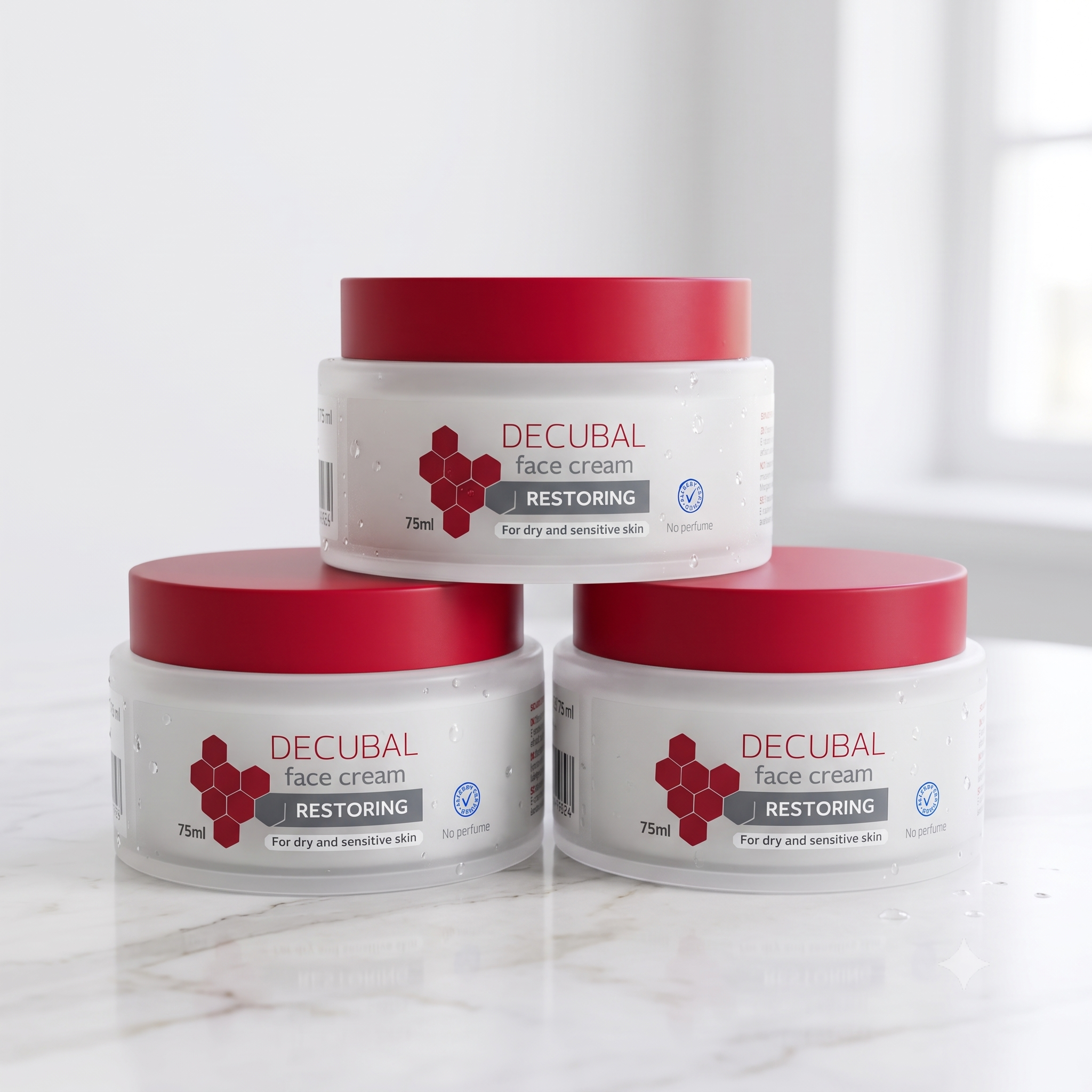Decubal Face Cream 75 ml 3 stykker