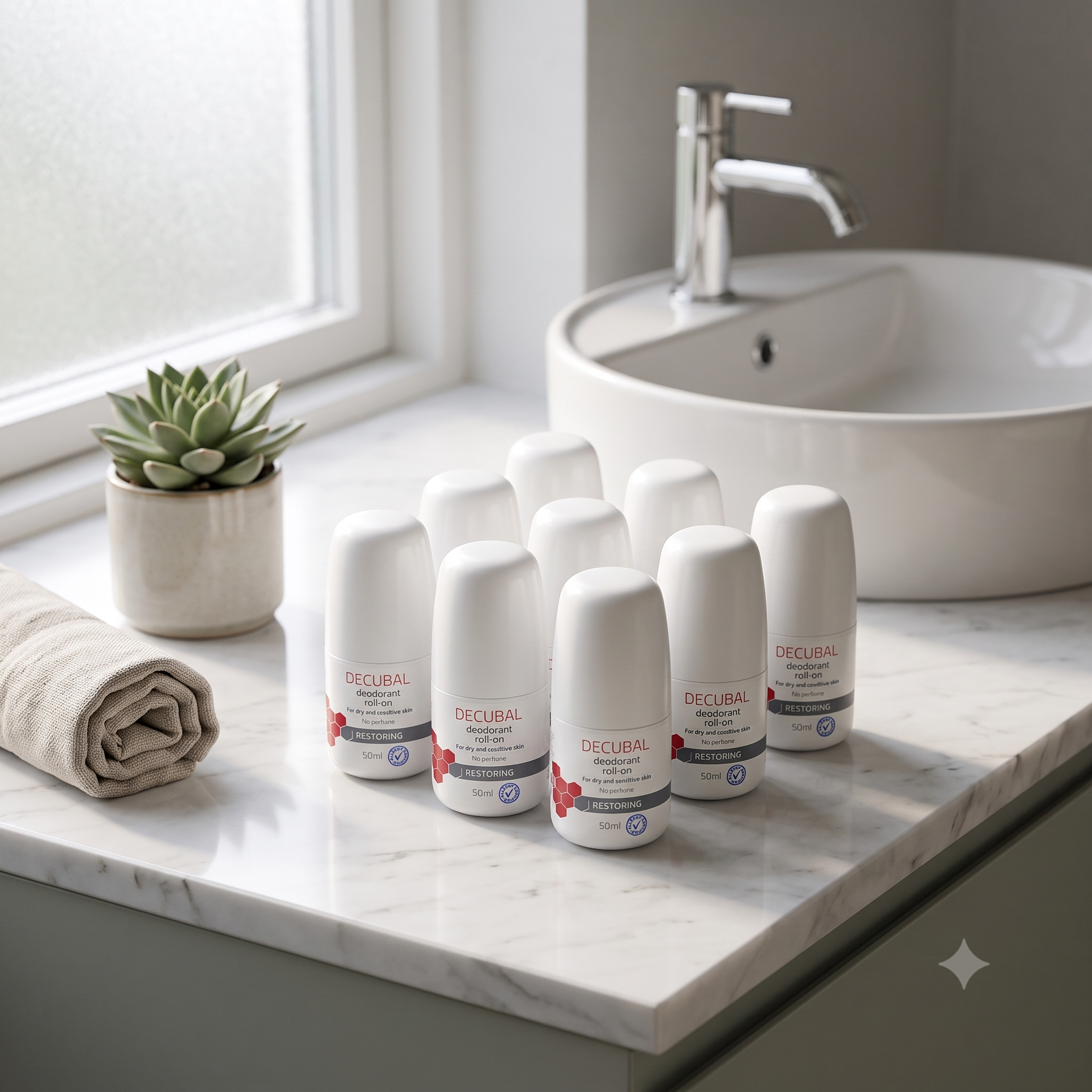 Decubal Restoring Deodorant Roll-On 50 ml 9 stykker