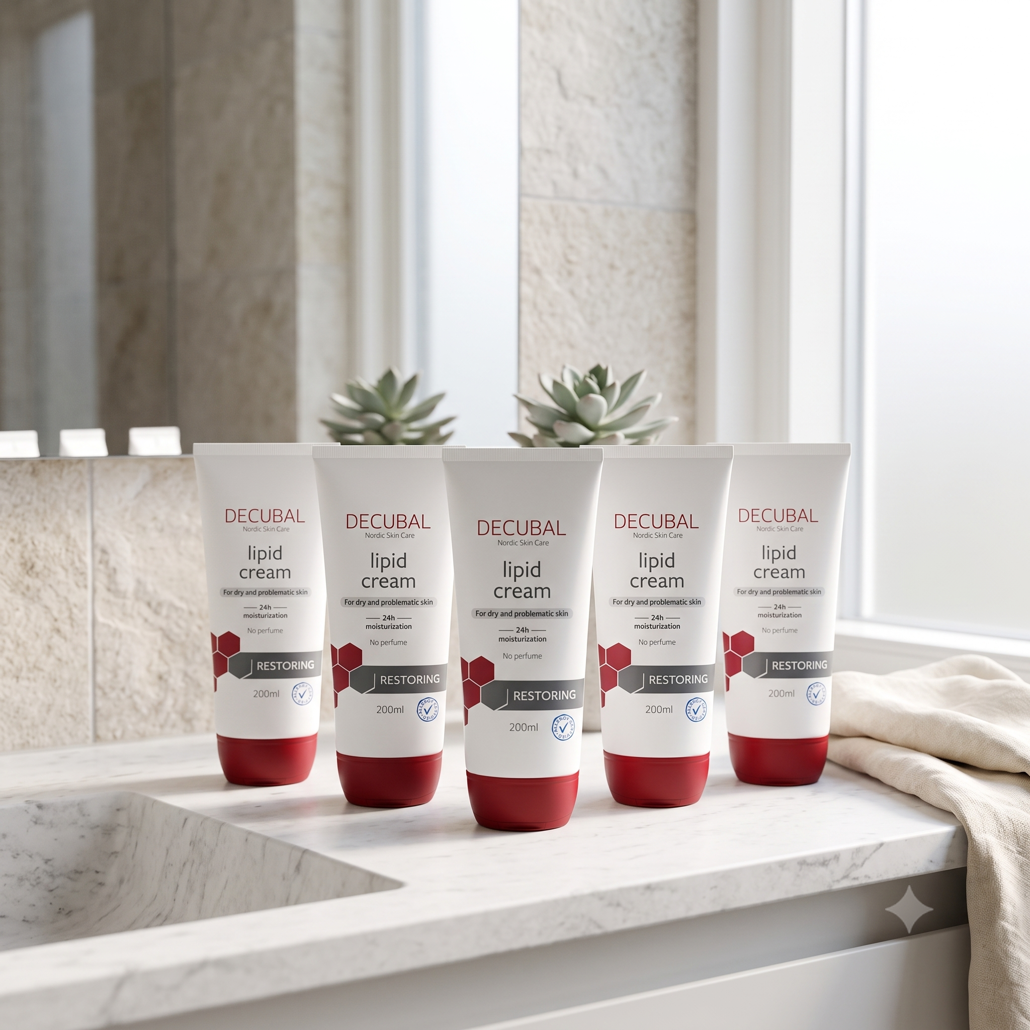 Decubal Lipid Cream 200ml 5 stykker