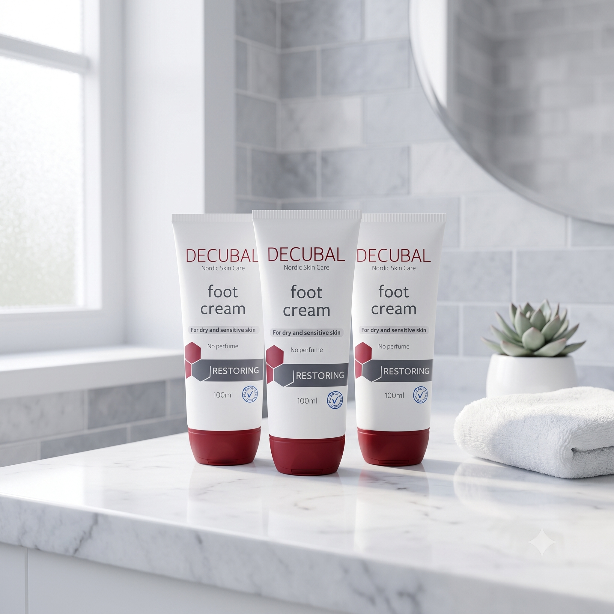 Decubal Restoring Foot Cream 100 ml 3 stykker