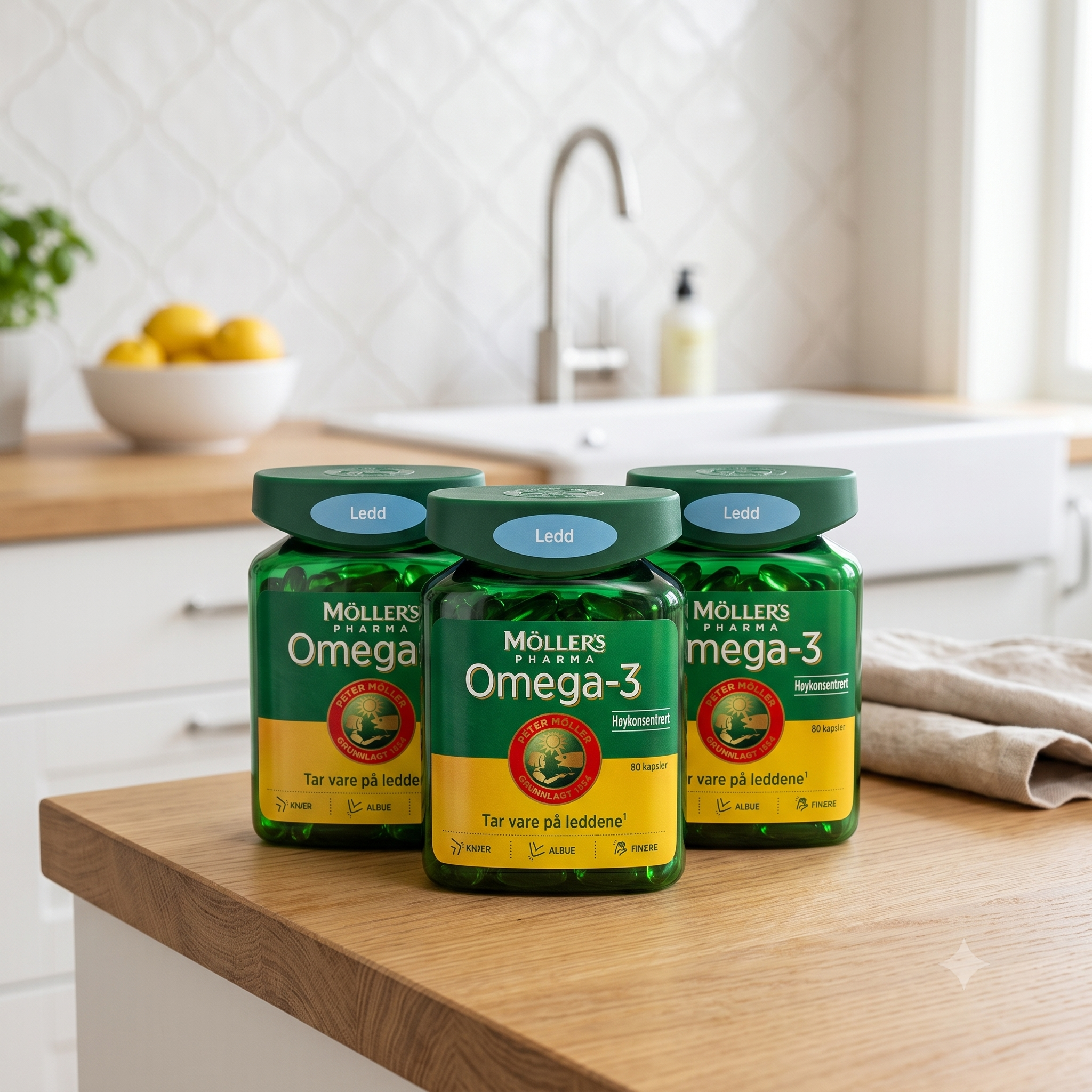 Møllers Omega-3 ledd 80 kapsler 3 stykker