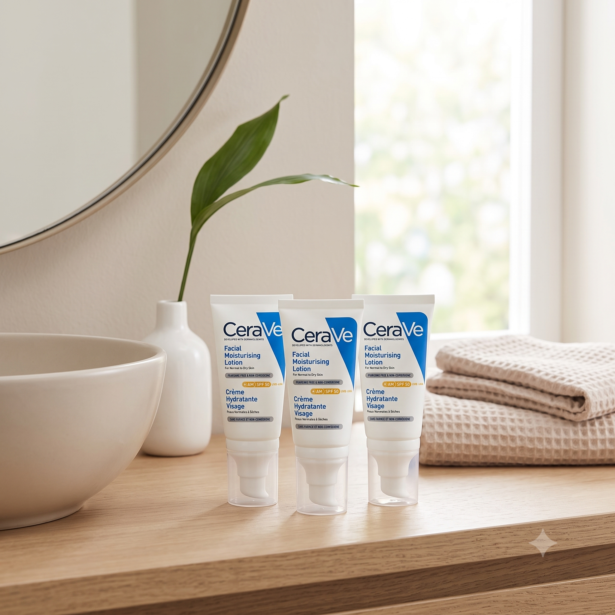 Cerave Ansiktskrem SPF 50 52 ml 3 stykker