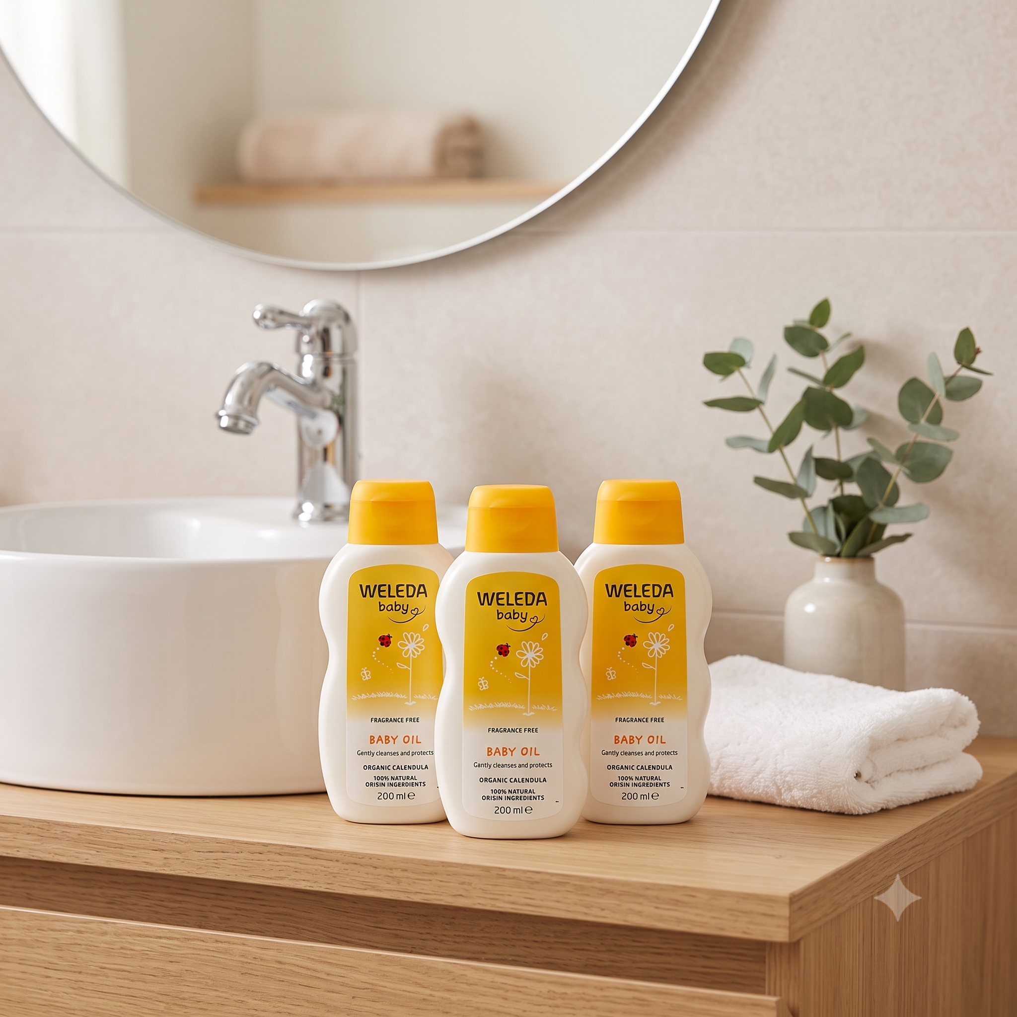 Weleda Calendula Baby Oil 200 ml 3 stykker