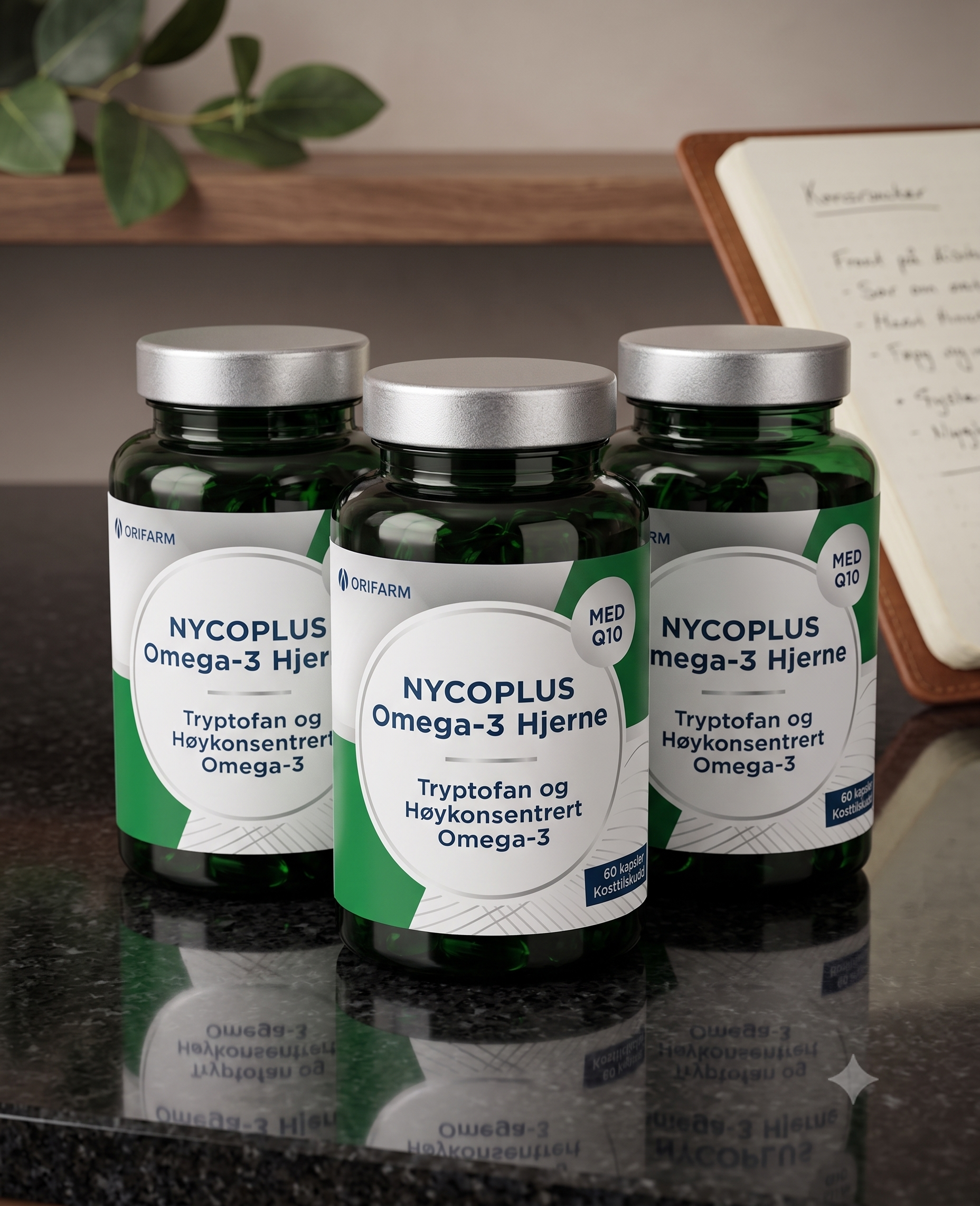 Nycoplus Omega-3 hjerne 60 kapsler 3 stykker