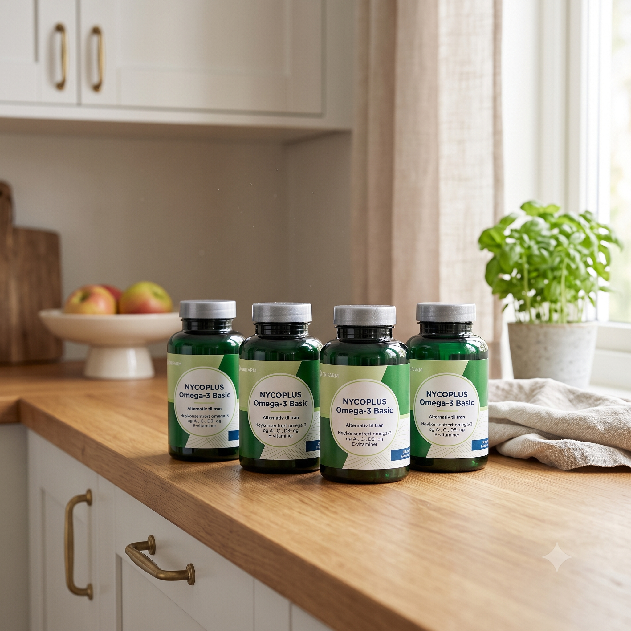 Nycoplus Omega-3 basic kapsler 90stk 4 stykker