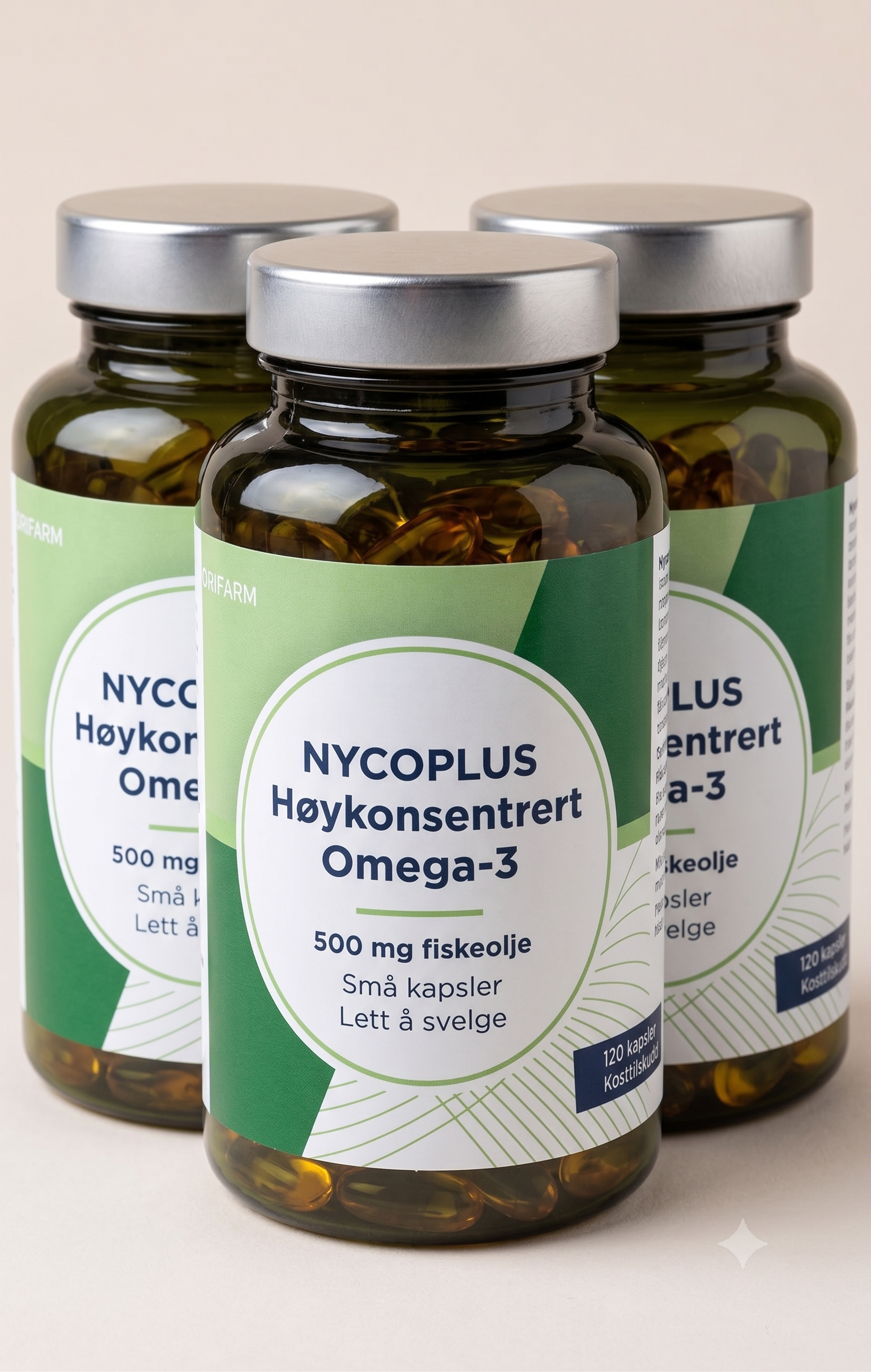 Nycoplus Høykonsentrert Omega-3 500 mg 3 stykker