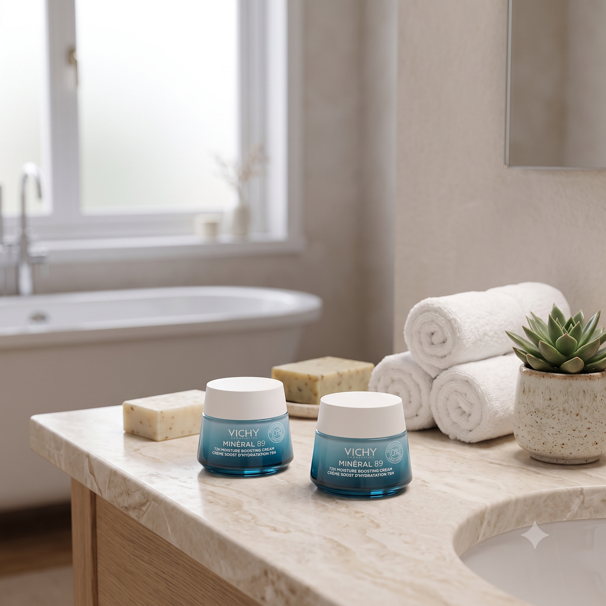 Vichy Minéral 89 dagkrem 50 ml 2 stykker