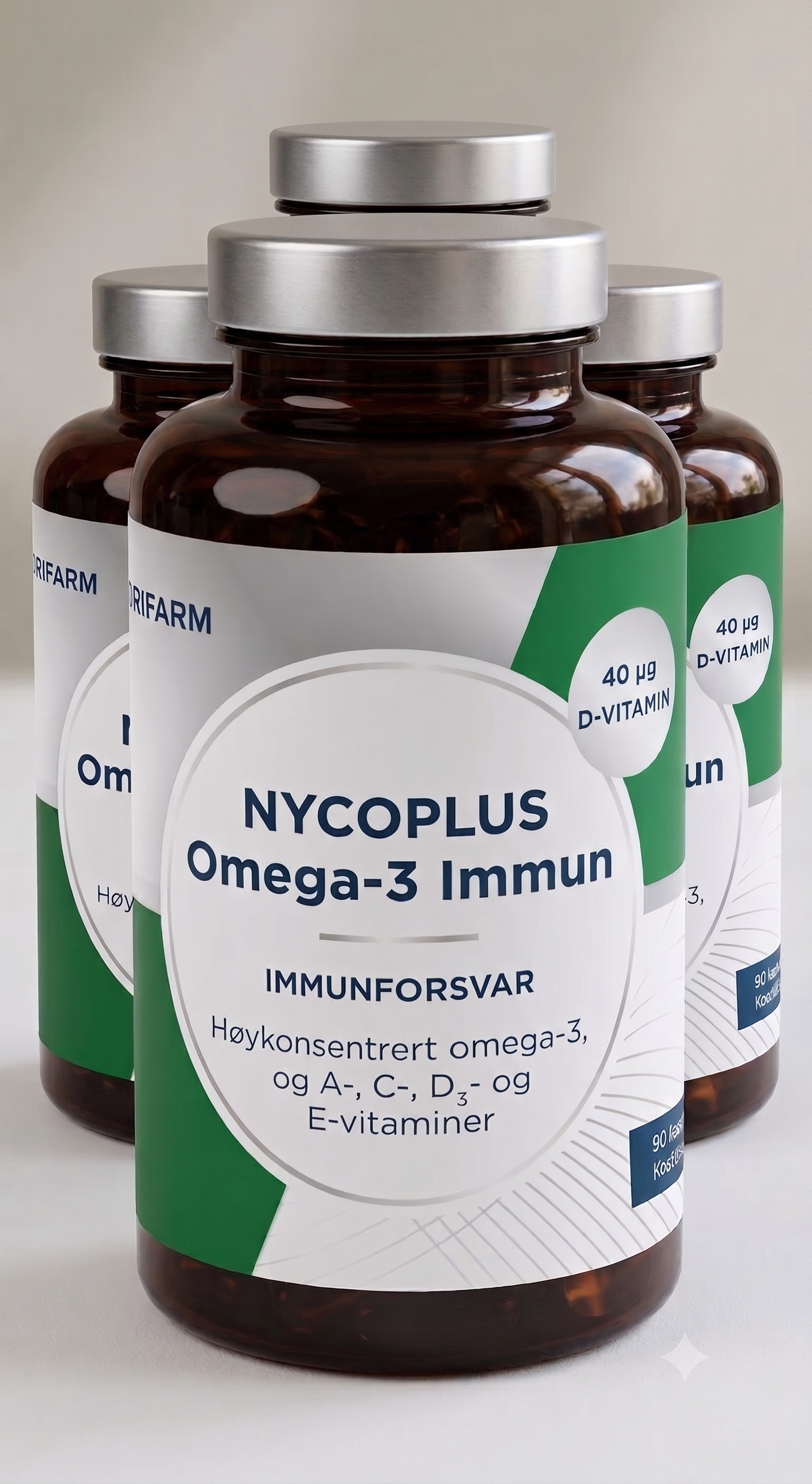 Nycoplus Omega-3 Immun 90 kapsler 4 stykker