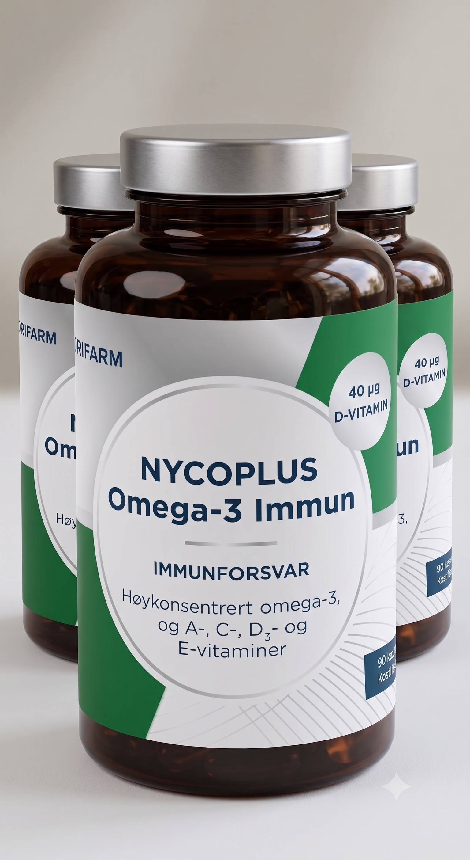 Nycoplus Omega-3 Immun 90 kapsler 3 stykker