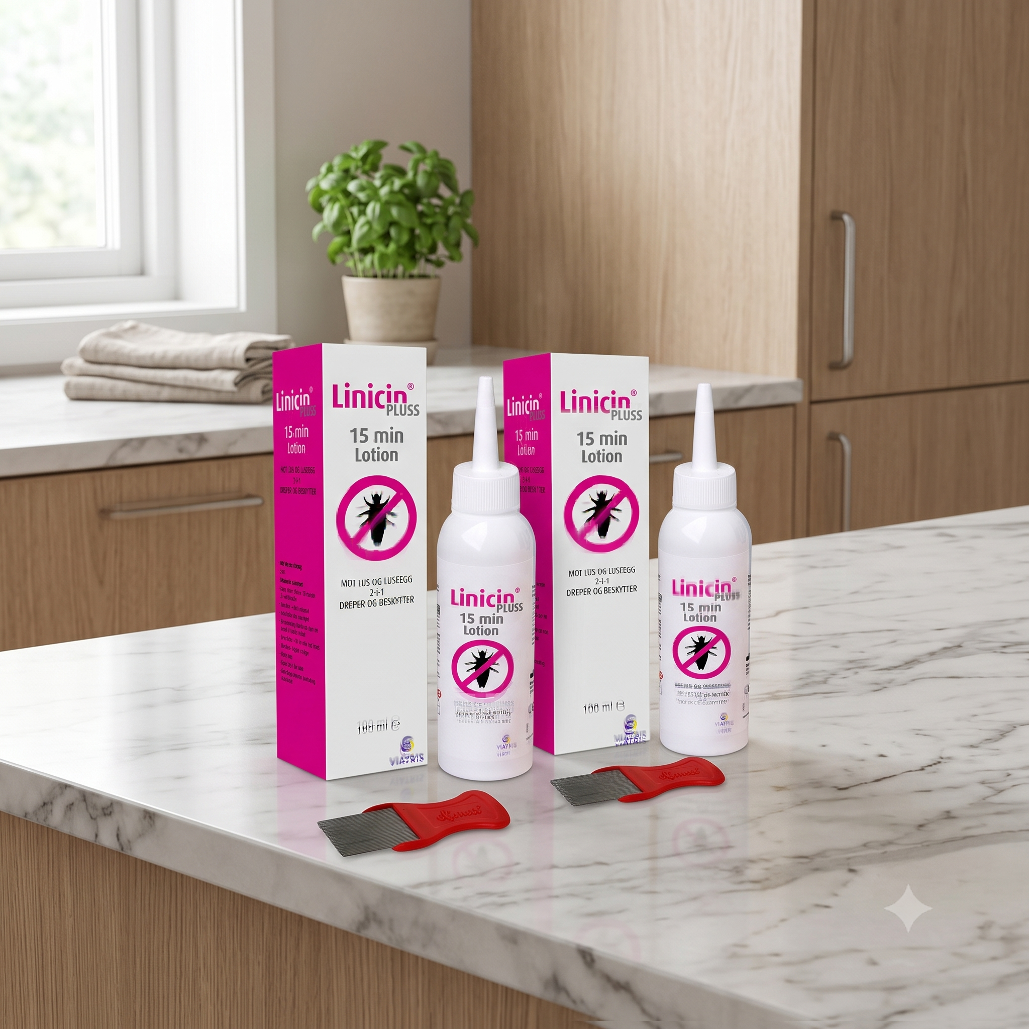 Linicin Pluss 15 Min Lotion Lusemiddel Mot Lus 100 ml 2 stykker