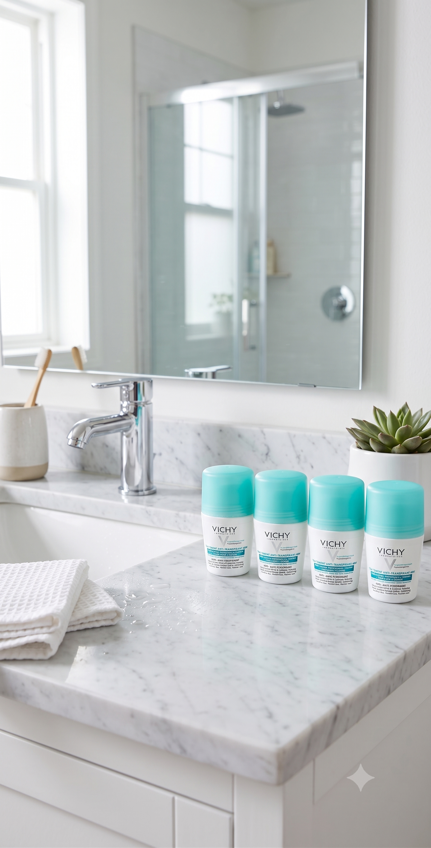 Vichy Anti-Trace 48h antiperspirant 50 ml 4 stykker