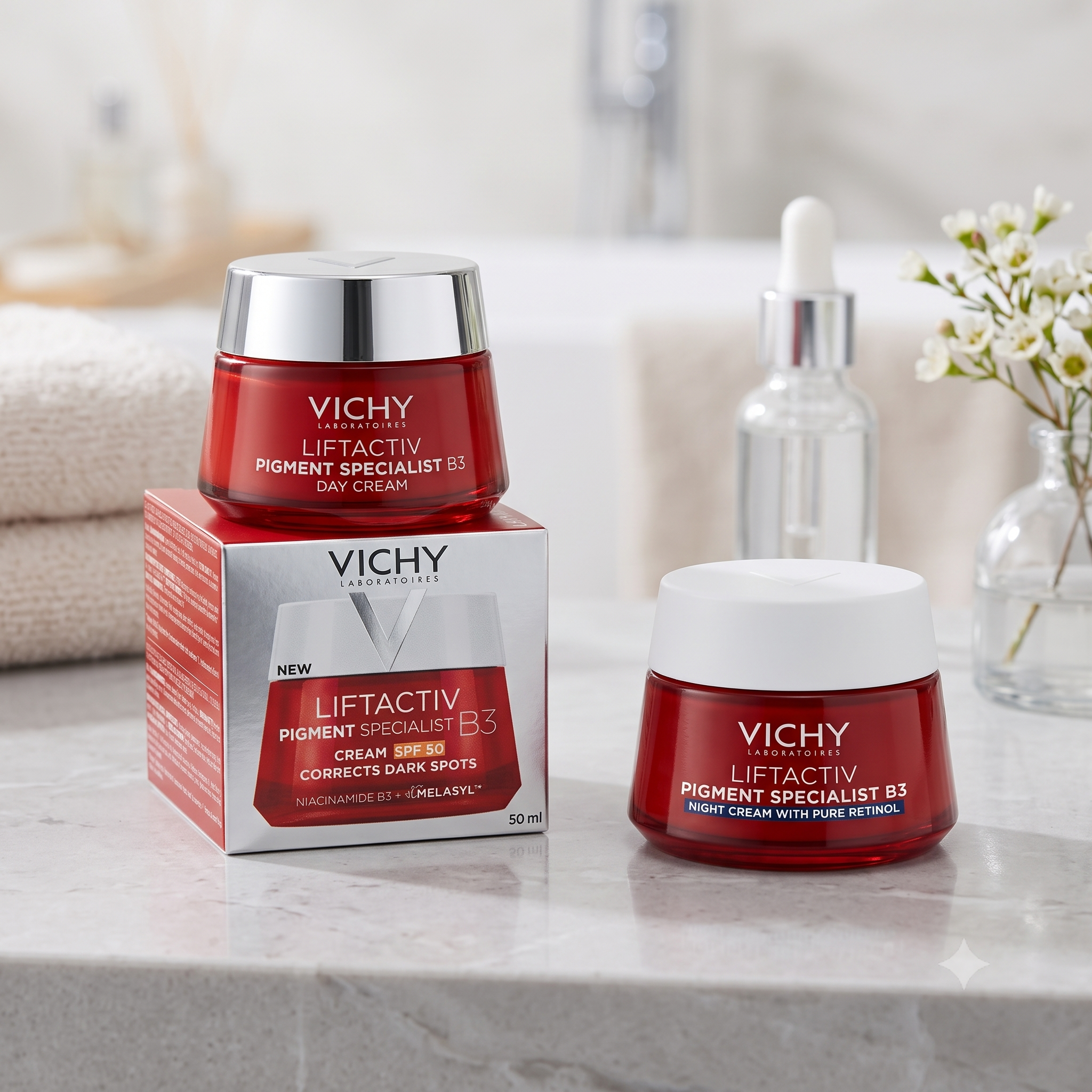 Vichy Liftactiv Collagen B3 Night Cream 50 ml og dagkrem