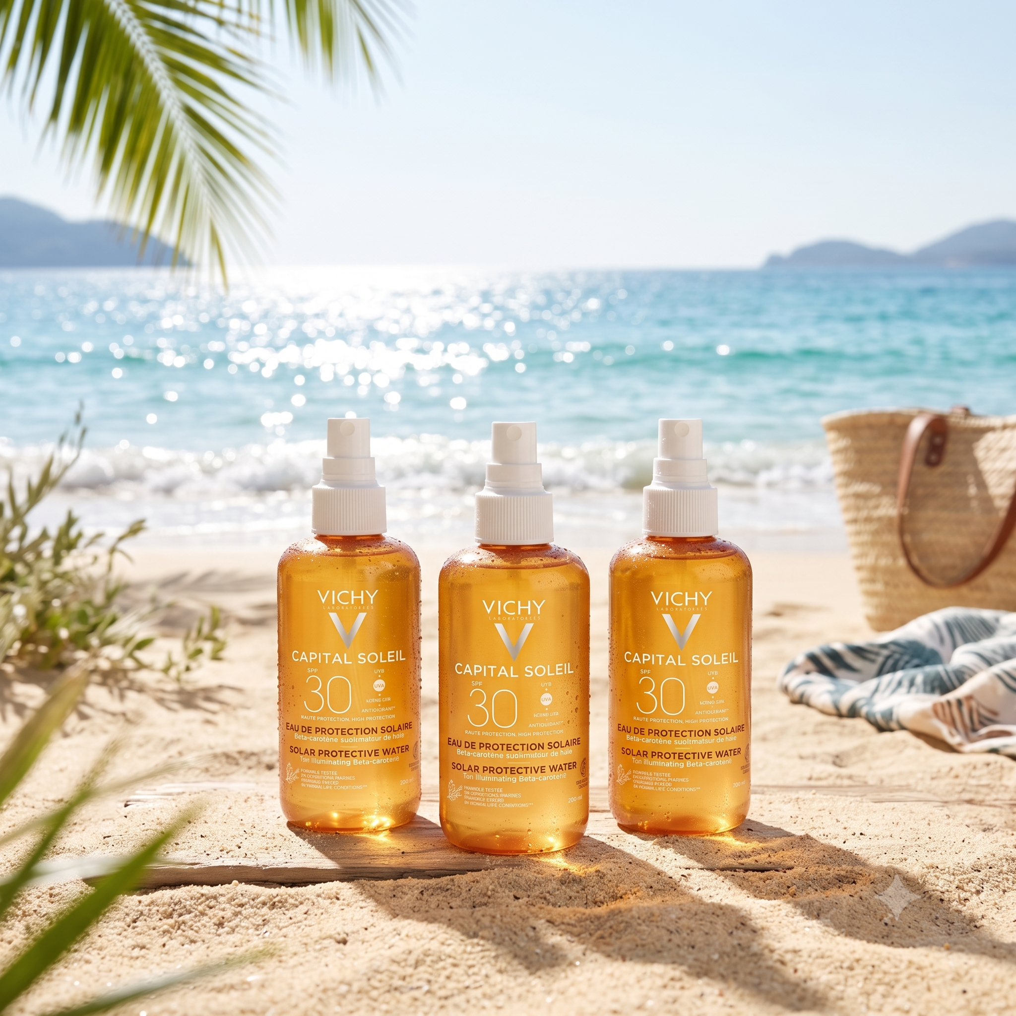 Vichy Capital Soleil Solar Protective Water spray SPF 30 200 ml 3 stykker