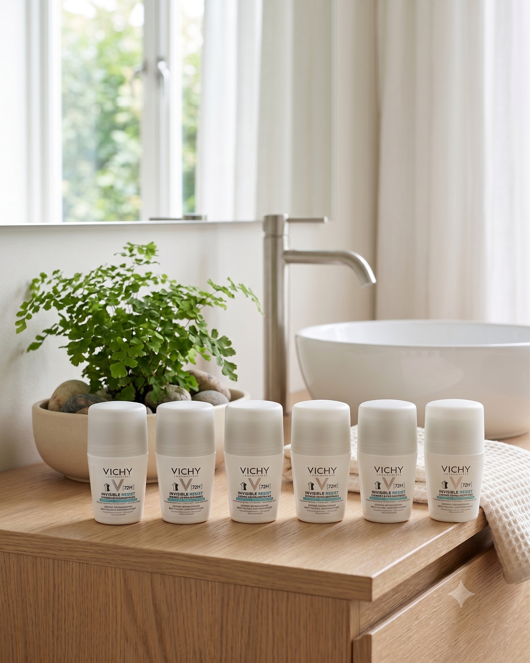 Vichy Invisible Resist 72H Anti-Stain Roll-On 50 ml 6 stykker