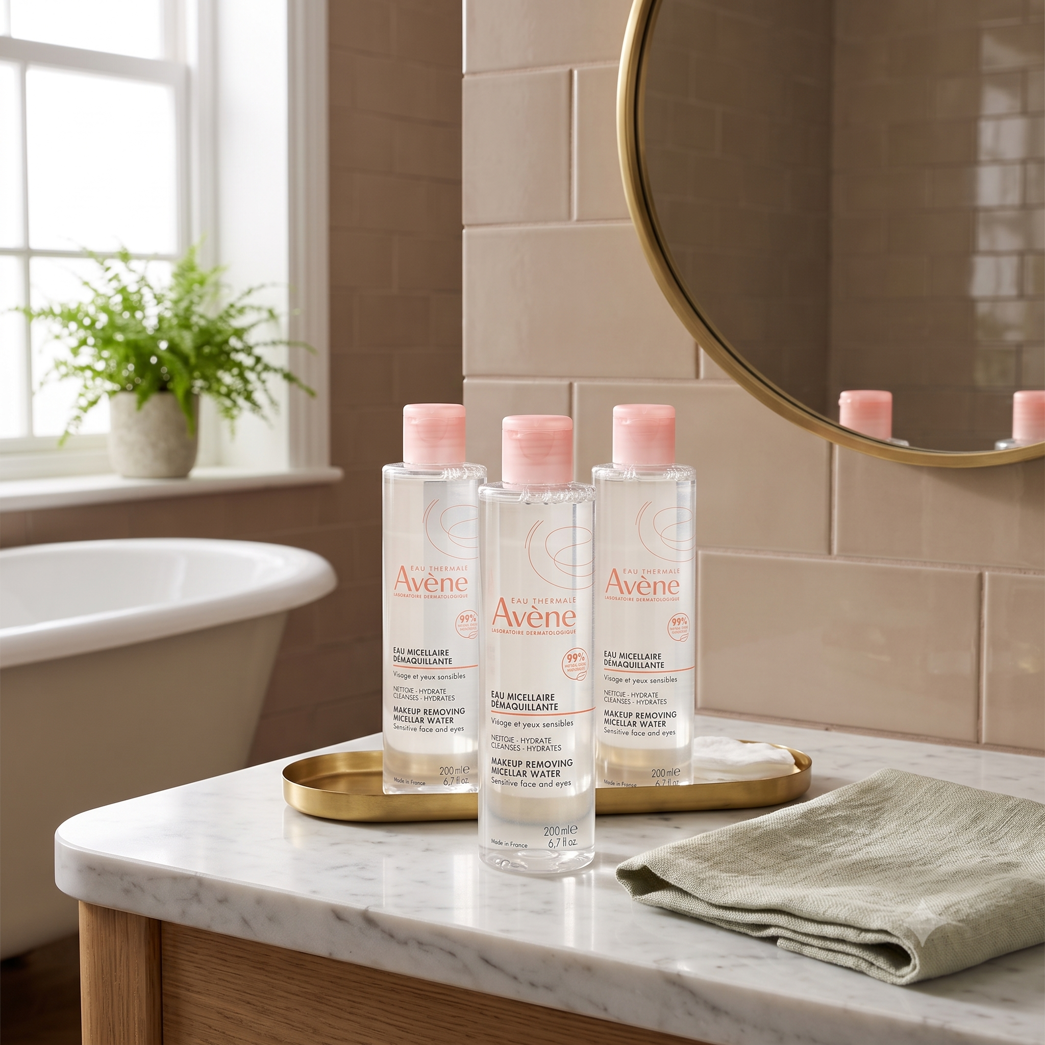 Avène Micellar Lotion Rensevann 200 ml 3 stykker