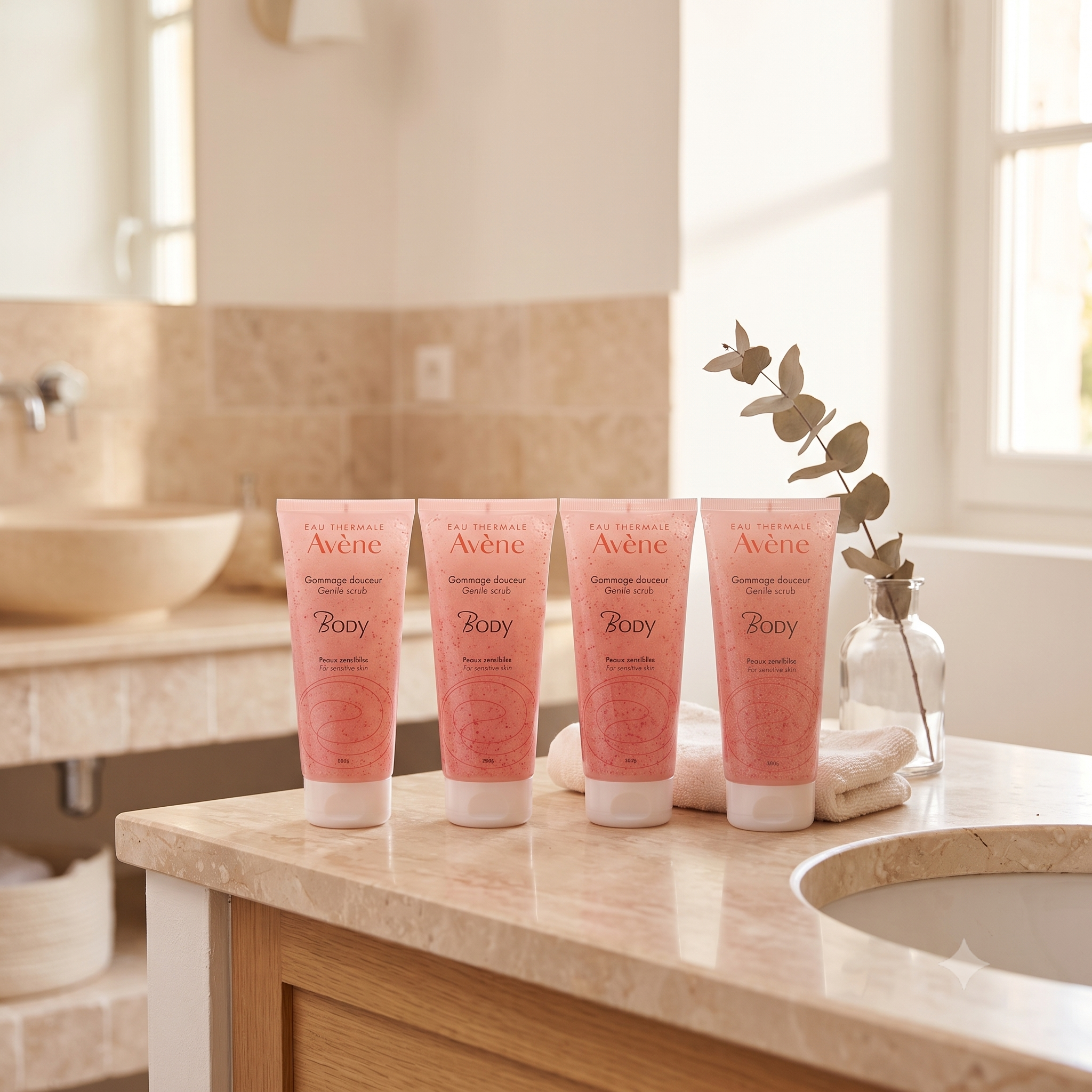 Avène Body Gentle Scrub 200 ml 4 stykker