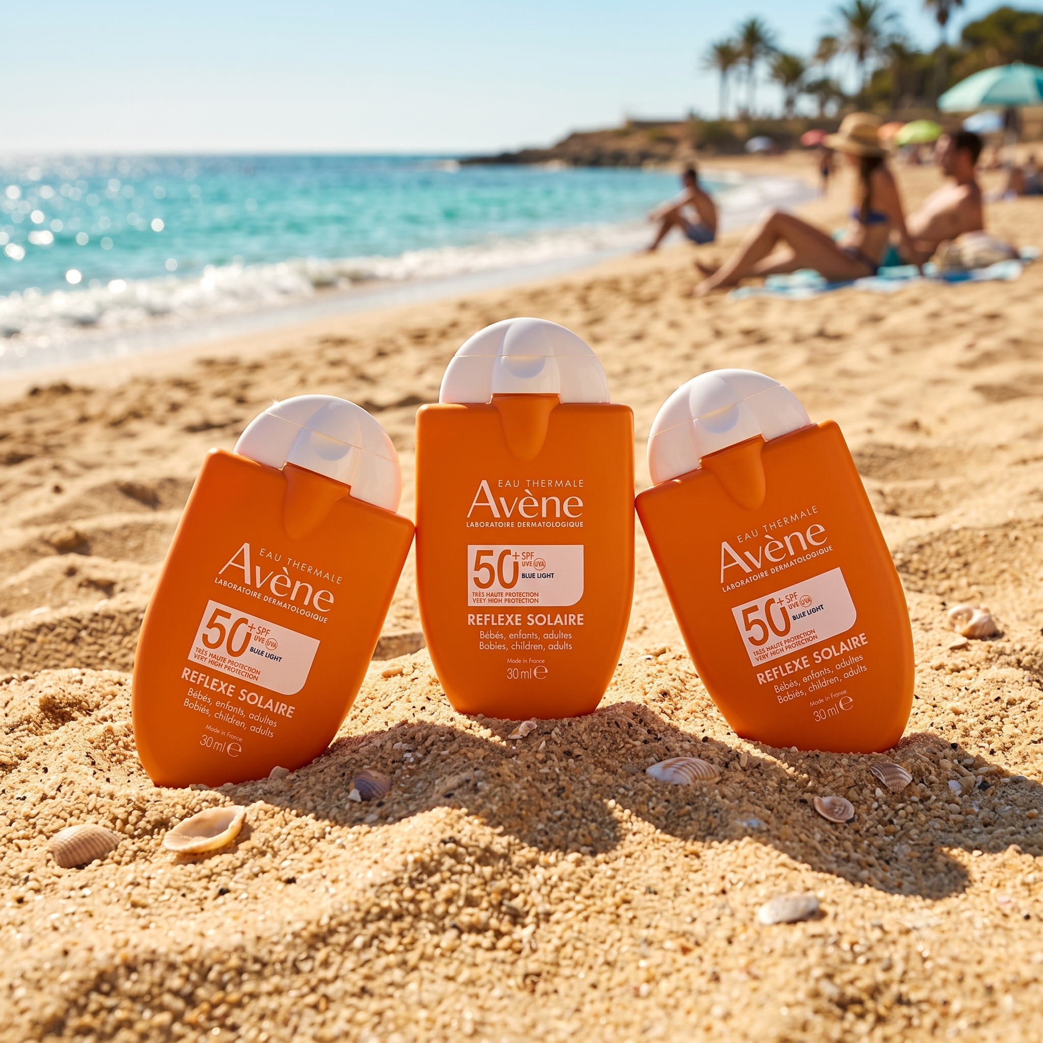 Avène Sun Reflexe Solaire solkrem SPF 50+ 30 ml 3 stykker