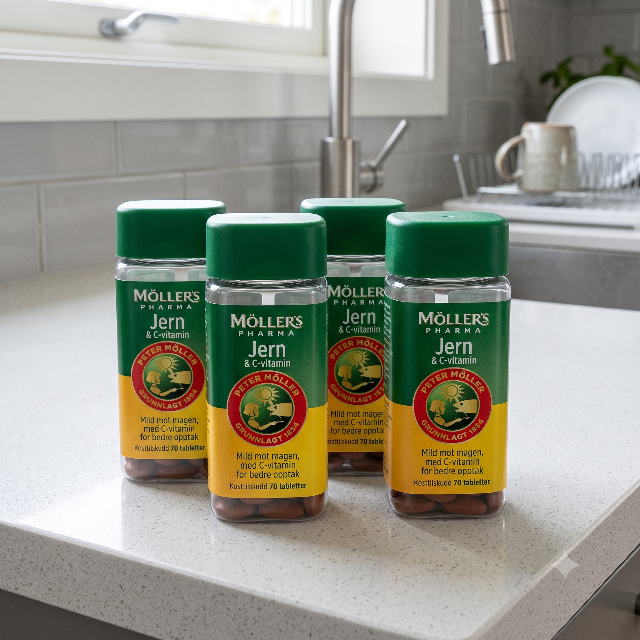 Möller’s Pharma Jern & C-vitamin 70stk 4 stykker