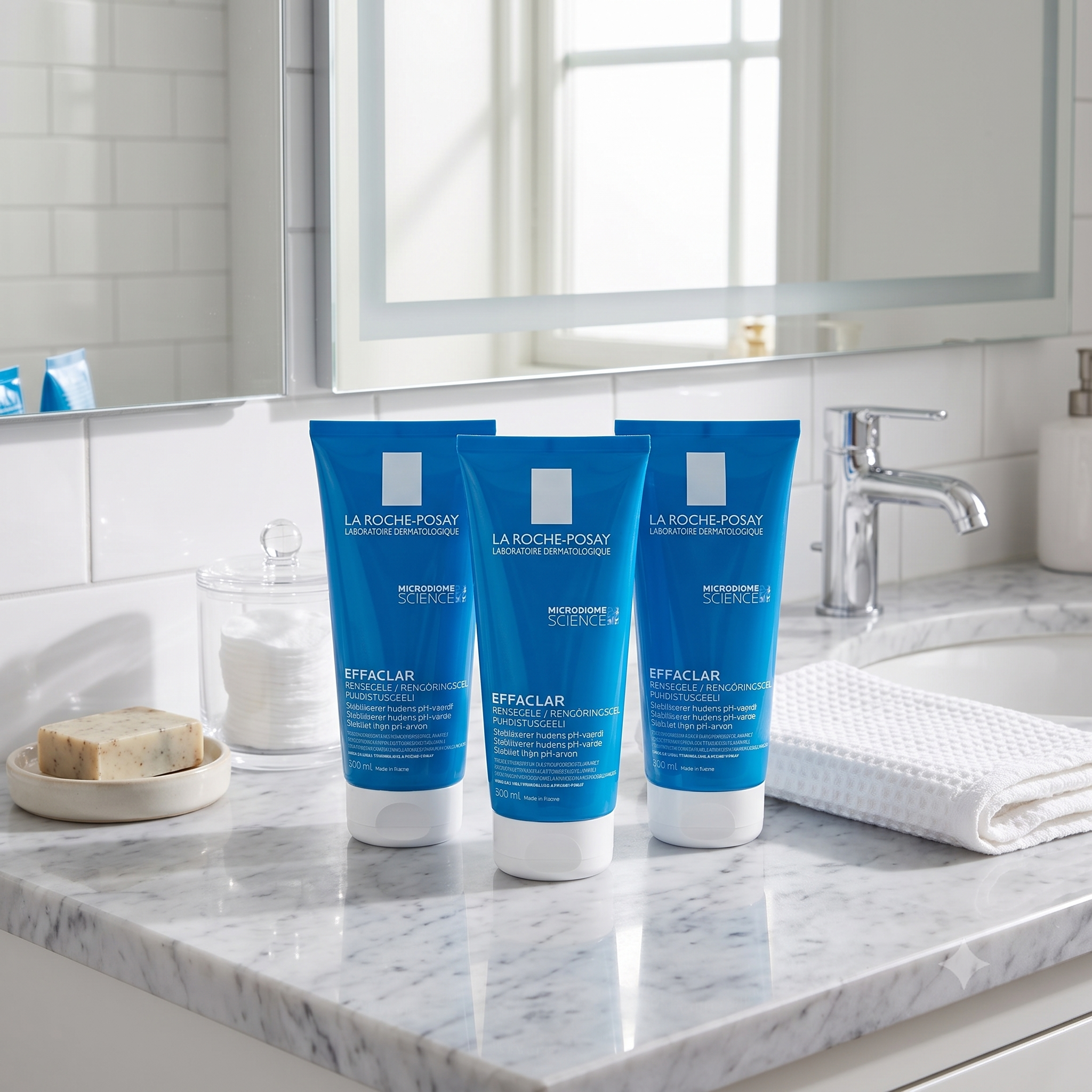 La Roche-Posay Effaclar Purifying Foaming Gel 200 ml 3 stykker